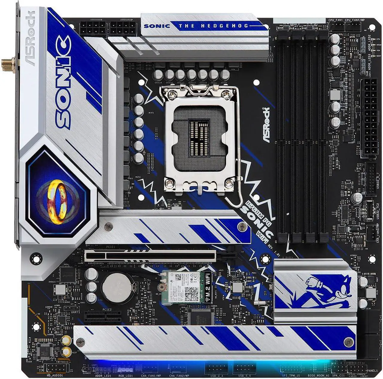 Alt view image 2 of 5 - Asrock B760M PG Sonic WiFi Intel B760 LGA 1700 Micro ATX