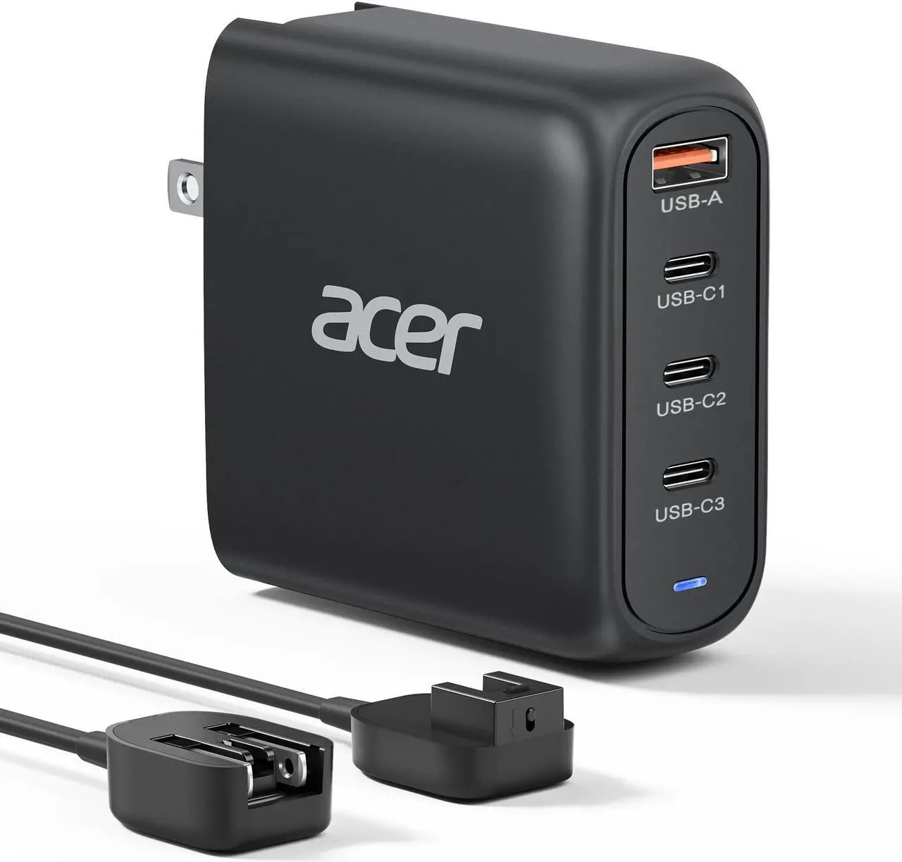 Main image of Acer 100W USB C Charger Block, 4-Port Fast GaN  Desktop Charger with Power Extension Cable, Compatible with MacBook Pro/Air, iPhone 16 Series, Galaxy S24, iPad Pro, Acer Laptop, Nitro 5, etc