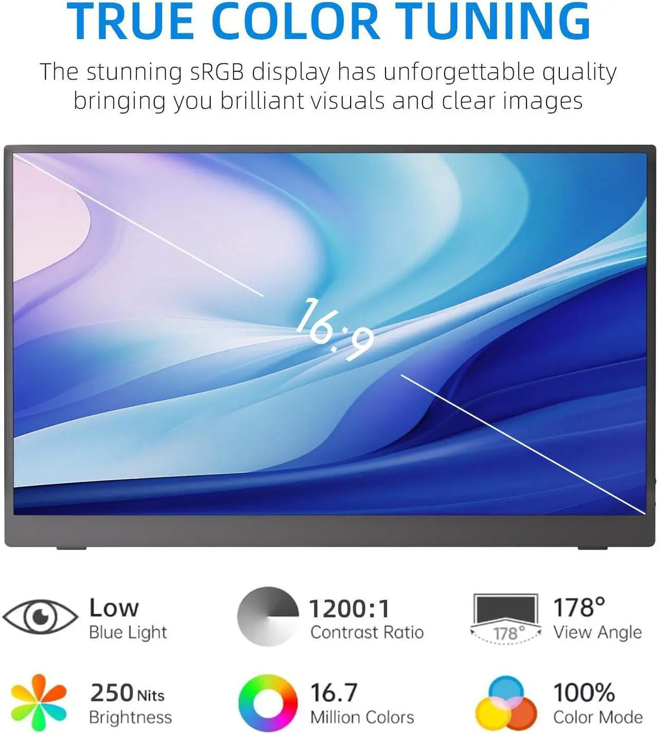 Alt view image 2 of 5 - FMC 15.6" Portable Monitor for Laptop Small Monitor 1080P USB-C, HDMI Portable Screen for Laptop, Compatible with Windows, MacBook, Phone, Switch, Xbox & PS5 Portable Gaming Monitor