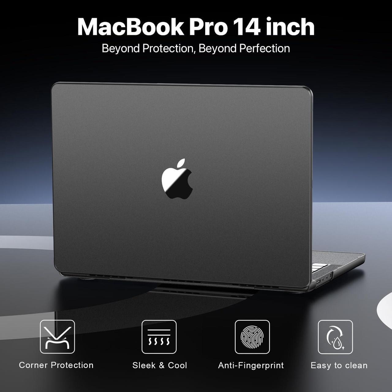 Alt view image 2 of 5 - Macaset for MacBook Pro 14 inch Case M4 2024-2021 M3 M2 M1 Pro/Max [Original Space Gray] [Corner Protective] Matte Clear Hard Shell Case Cover Laptop A3401 A3185 A3112 A2992 A2918 A2779 A2442