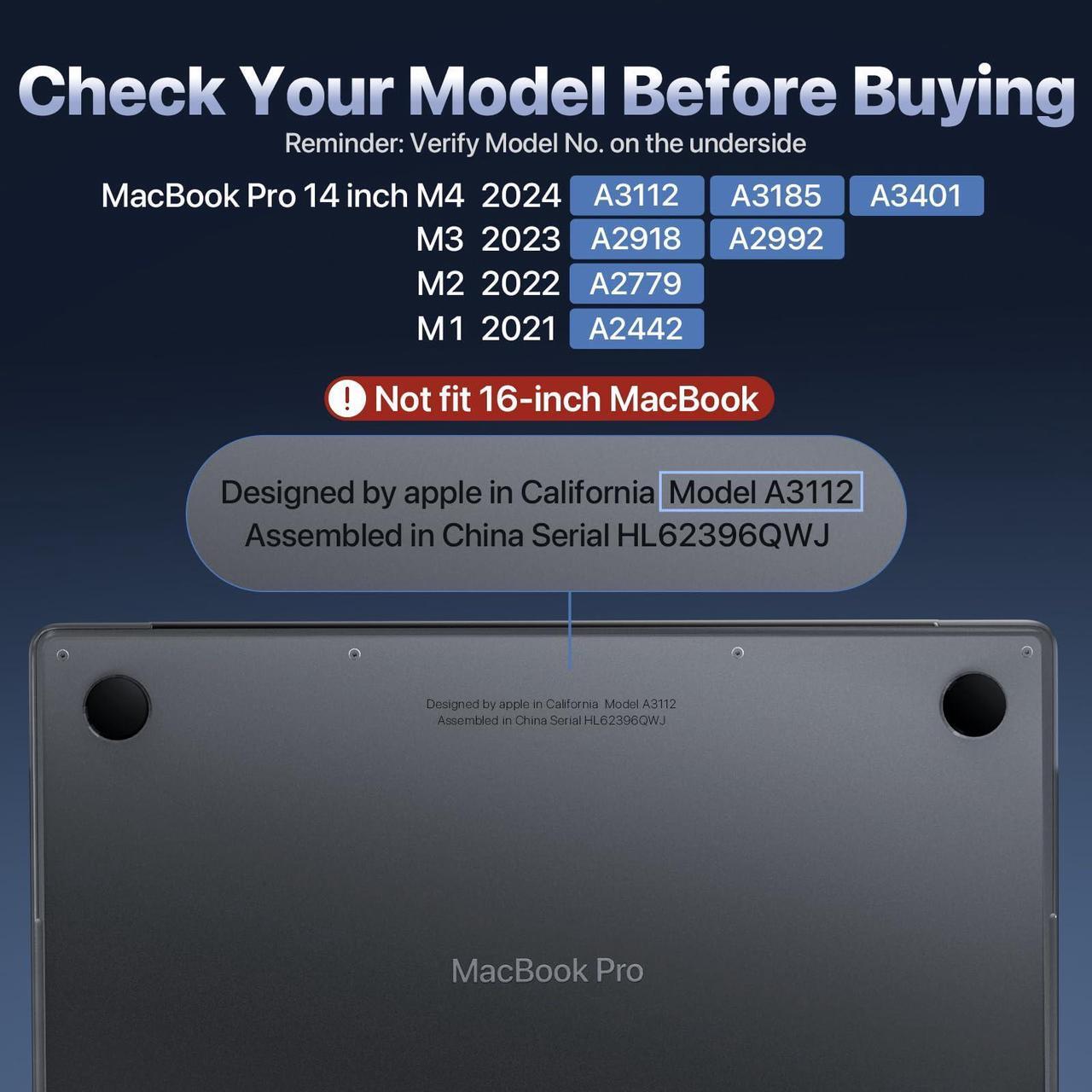 Alt view image 3 of 5 - Macaset for MacBook Pro 14 inch Case M4 2024-2021 M3 M2 M1 Pro/Max [Original Space Gray] [Corner Protective] Matte Clear Hard Shell Case Cover Laptop A3401 A3185 A3112 A2992 A2918 A2779 A2442