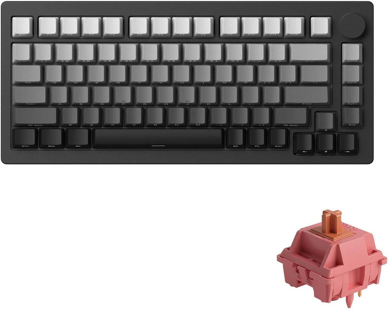 Main image of MONSGEEK M1W V3 VIA Aluminum Mechanical Keyboard 75% RGB Hot-swappable Gaming Keyboard with Knob, 6000 mAH RGB Gradient Black Custom Keyboard with PBT Double Shot Keycaps Rosewood Switch