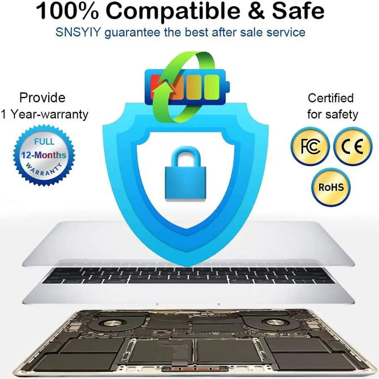 Alt view image 2 of 4 - A2141 MacBook Pro Battery Replacement, A2113 Battery for MacBook Pro 16 Inch A2141 Retina Series (Year 2019 2020) (EMC 3347, MVVL2 MVVL2LL/A MVVM2 MVVM2LL/A MVVJ2 MVVJ2LL/A MVVK2 MVVK2LL/A 8700mAh)