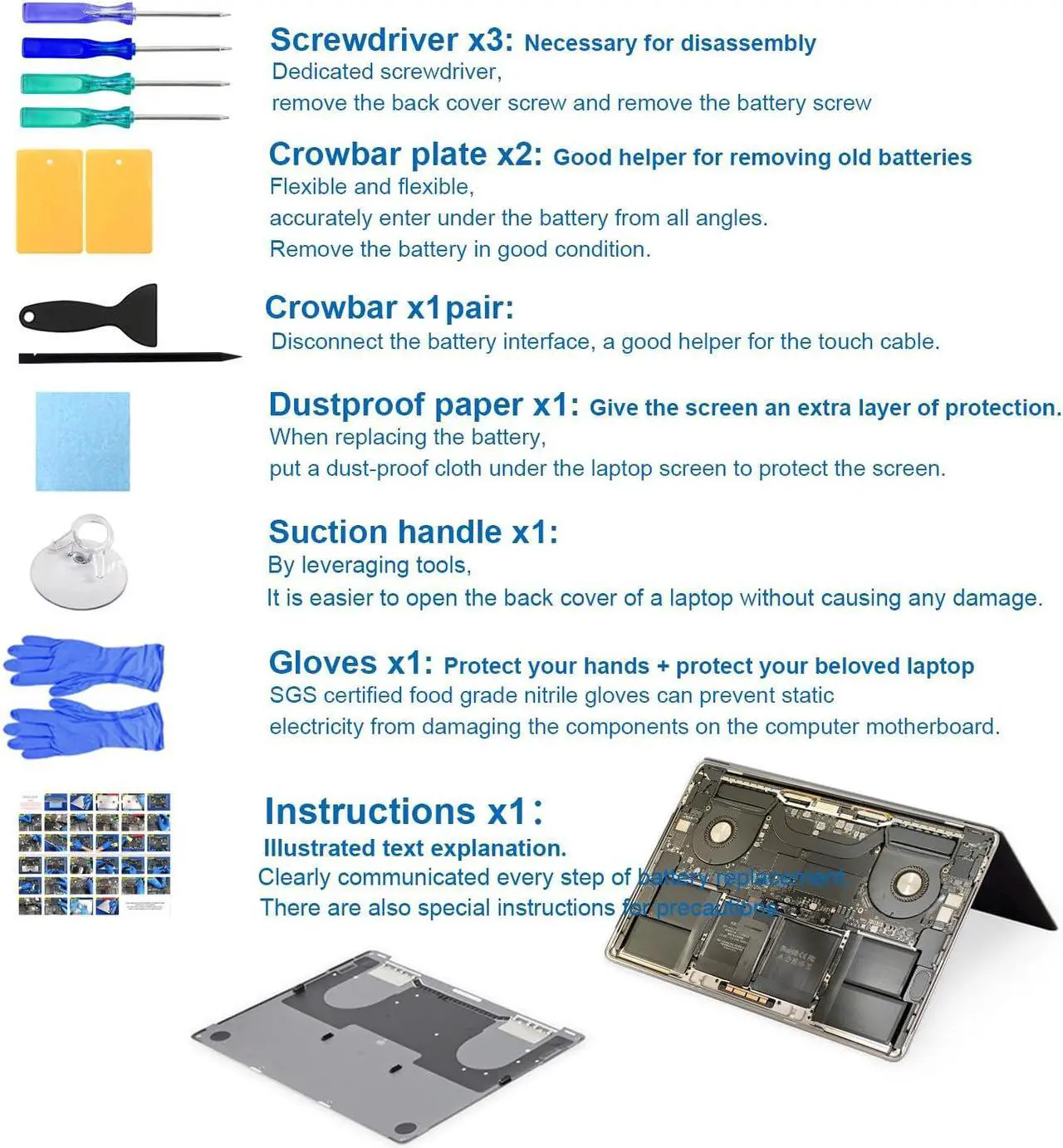 Alt view image 4 of 4 - A2141 MacBook Pro Battery Replacement, A2113 Battery for MacBook Pro 16 Inch A2141 Retina Series (Year 2019 2020) (EMC 3347, MVVL2 MVVL2LL/A MVVM2 MVVM2LL/A MVVJ2 MVVJ2LL/A MVVK2 MVVK2LL/A 8700mAh)