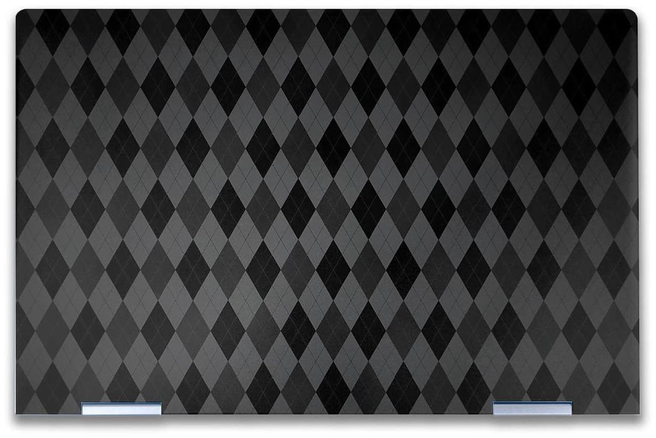 Main image of Laptop Skin Compatible with HP Envy x360 14" (2023) - Black Argyle - Premium 3M Vinyl Protective Wrap Decal Cover - Easy to Apply | Crafted in The USA by MightySkins