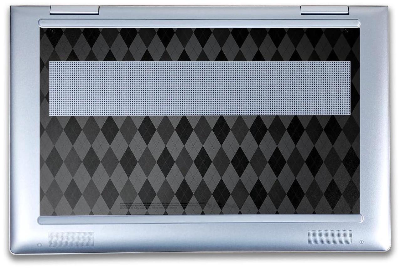 Alt view image 3 of 5 - Laptop Skin Compatible with HP Envy x360 14" (2023) - Black Argyle - Premium 3M Vinyl Protective Wrap Decal Cover - Easy to Apply | Crafted in The USA by MightySkins