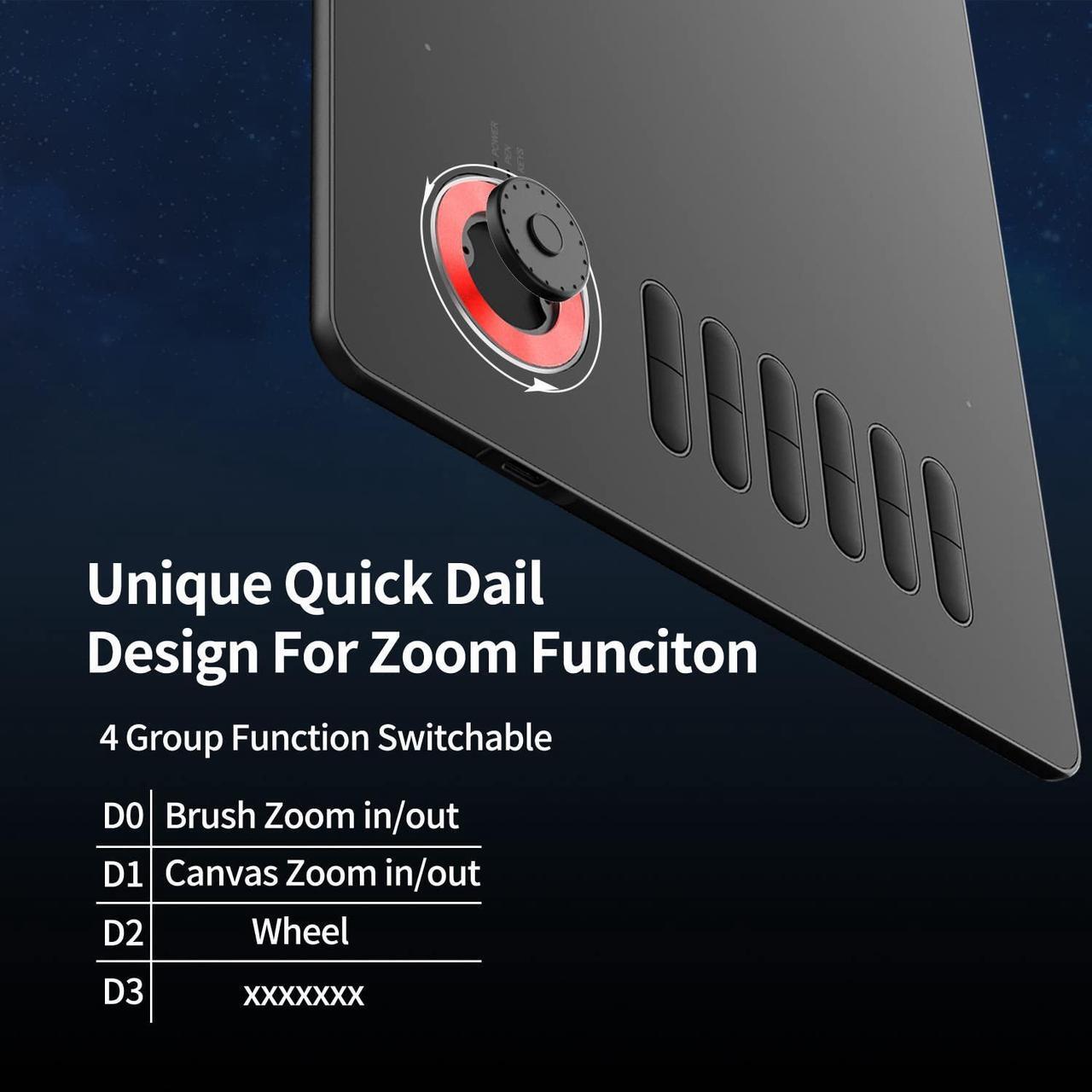 Alt view image 5 of 5 - Digital Drawing Tablet VEIKK A15Pro Graphics Pen Tablet 10 x 6 Inch Graphics Tablet with 12 Shortcut Keys and 1 Quick Dial,Supports Tilt Function,for MAC/Win/Linux/Android OS (RED)