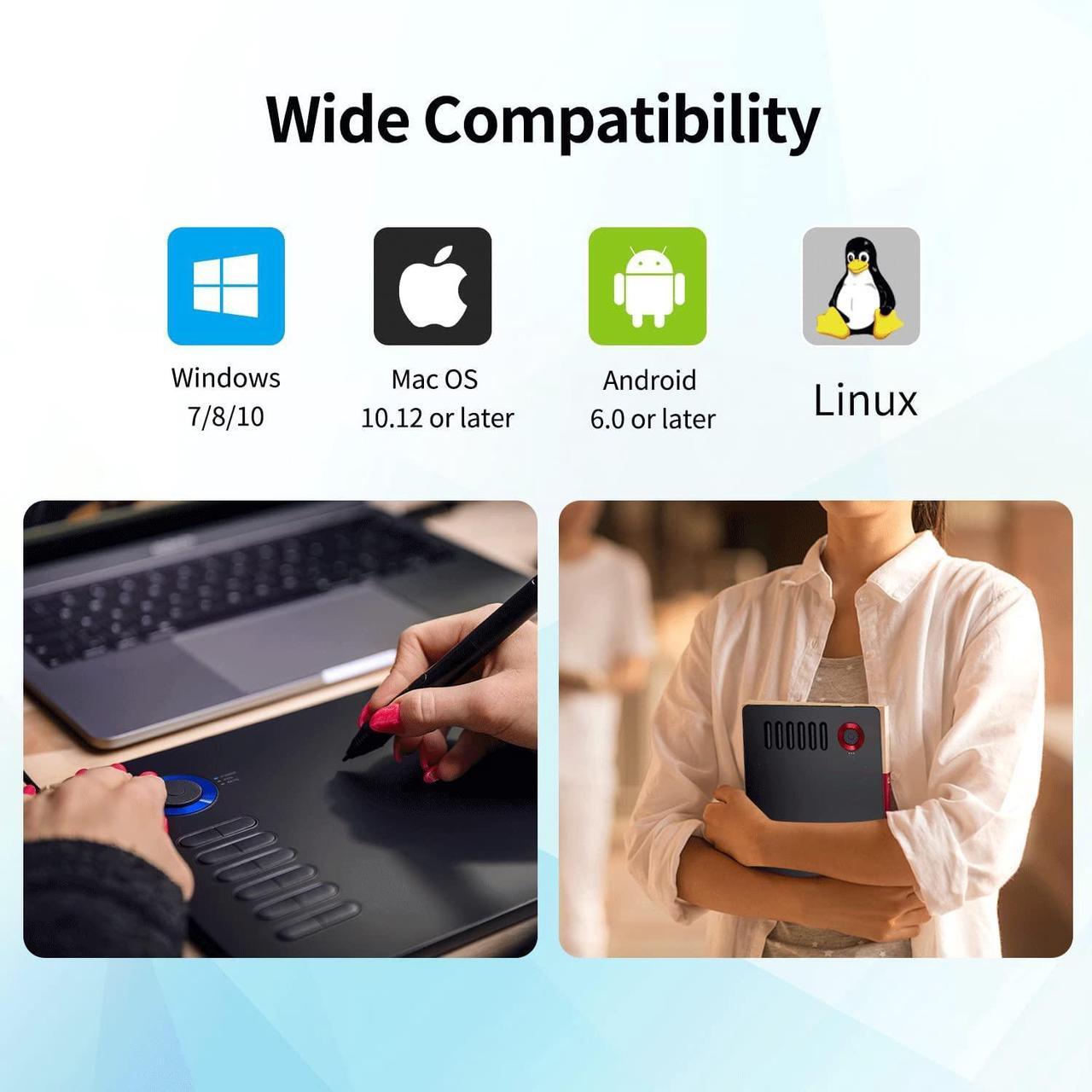 Alt view image 2 of 5 - Digital Drawing Tablet VEIKK A15Pro Graphics Pen Tablet 10 x 6 Inch Graphics Tablet with 12 Shortcut Keys and 1 Quick Dial,Supports Tilt Function,for MAC/Win/Linux/Android OS (RED)