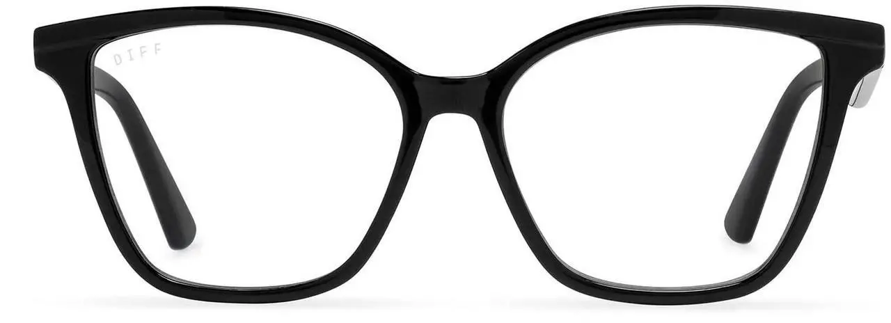 Alt view image 3 of 5 - DIFF Reading glasses for Women, Lightweight Oversized Readers Leah 1.75 designer blue light glasses with magnification, Black