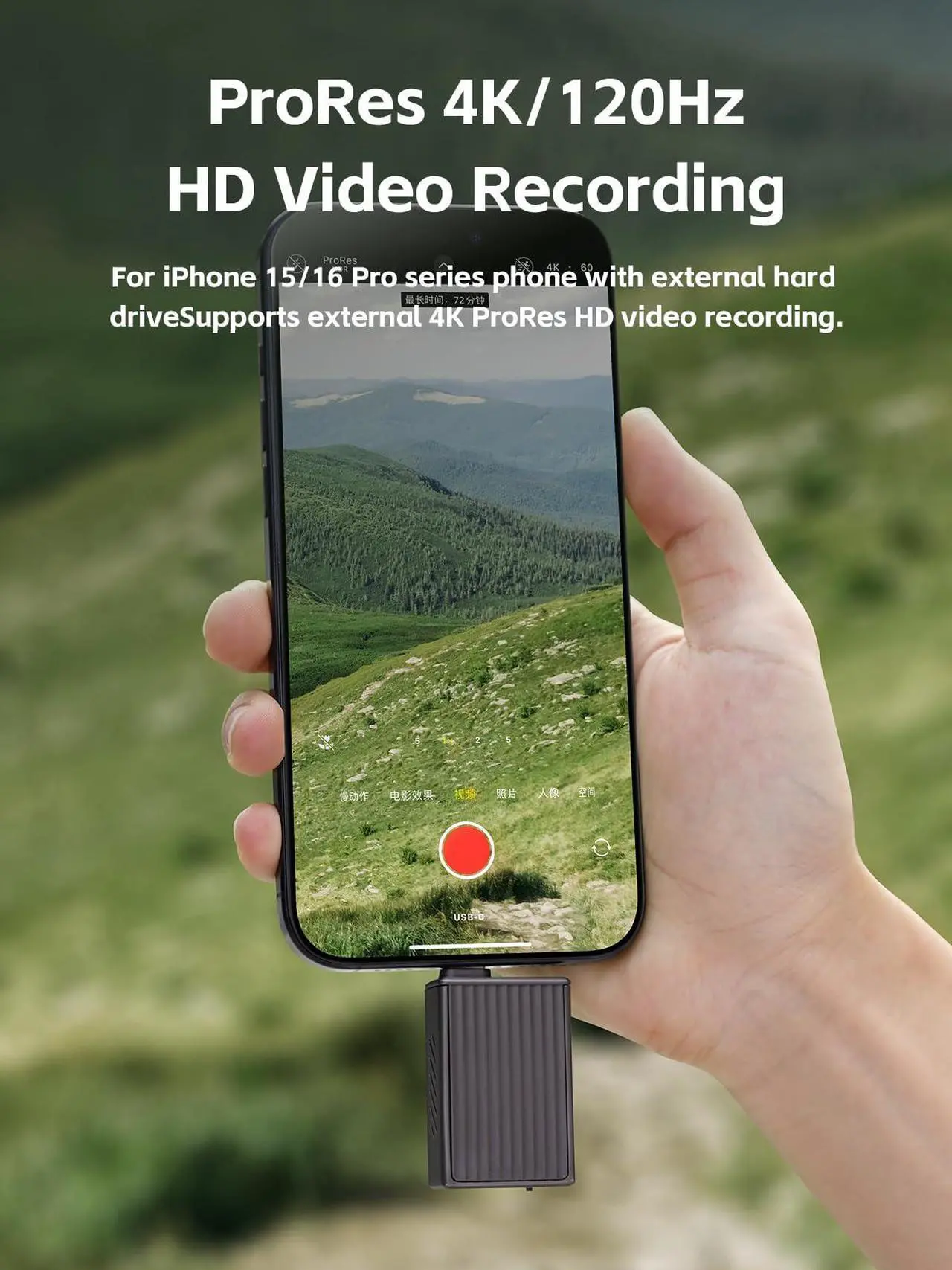 Alt view image 5 of 5 - Hagibis 2230 M.2 NVMe SSD Enclosure with Cooling Fan for iPhone 16 15 Pro Max ProRes, USB 3.2 Gen 2 10Gbps to NVMe PCI-E External M.2 SSD Case for MacBook Laptop iPad Android