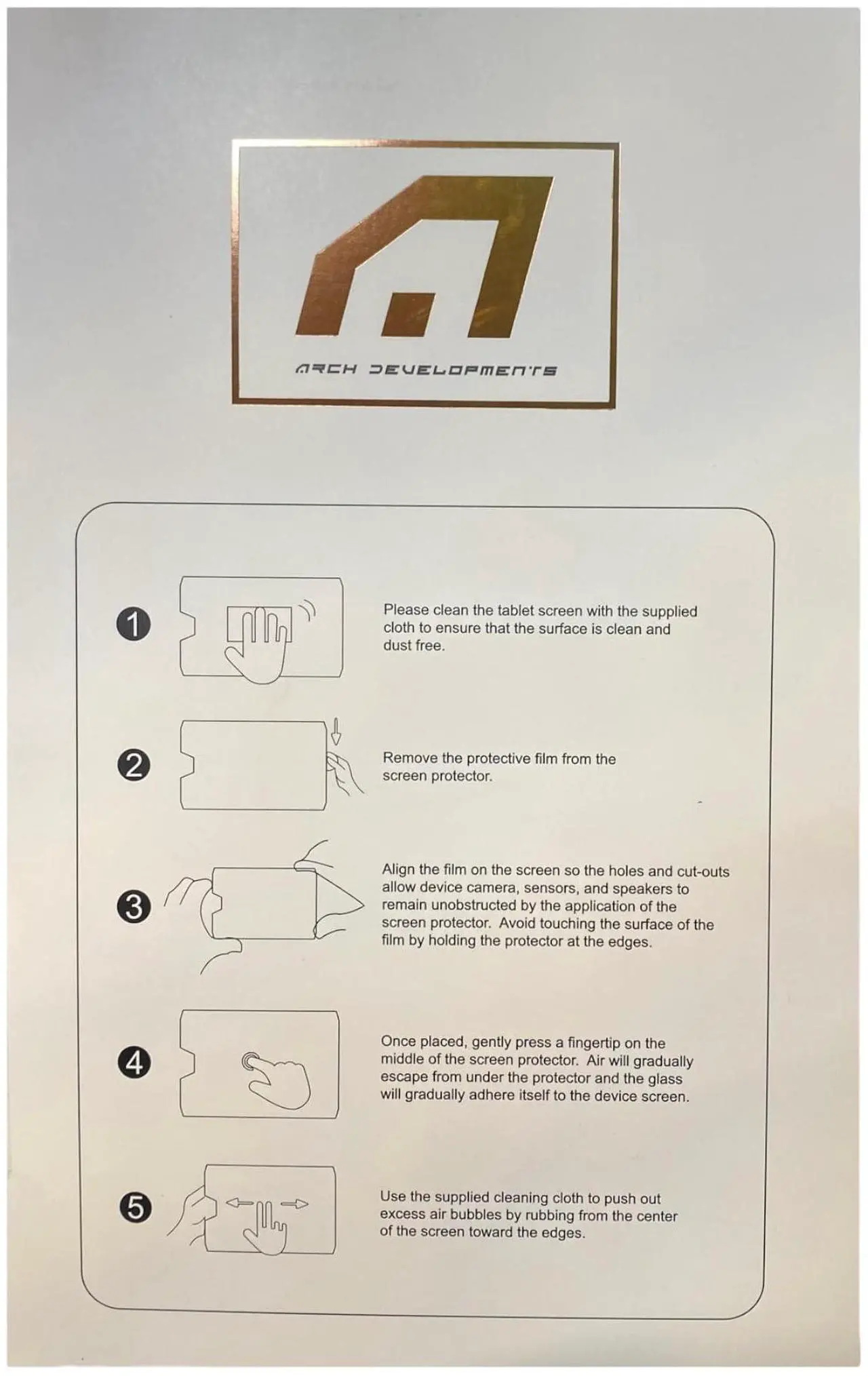 Alt view image 3 of 5 - Arch developments Trimble Earthworks Screen Protector for TD520 Tablet 10"