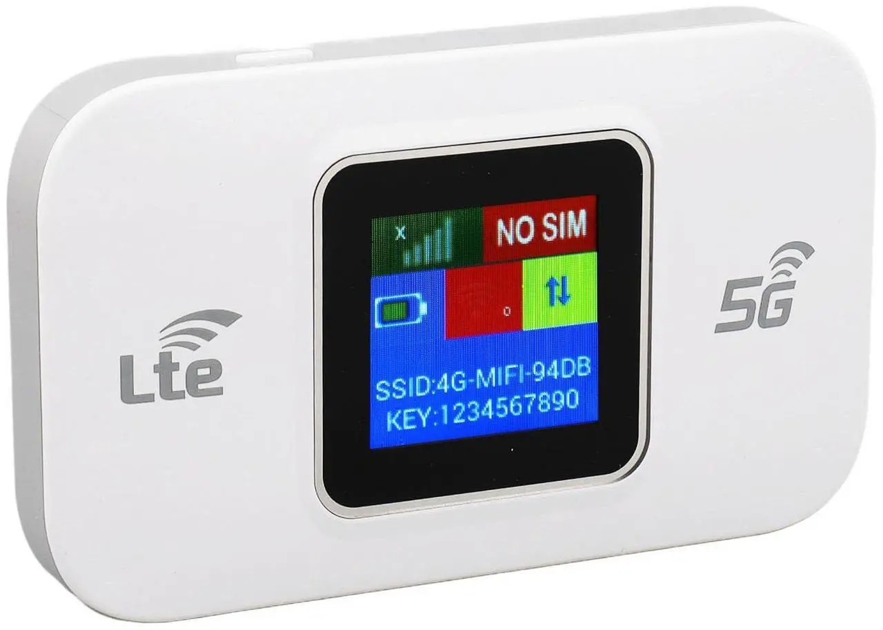 Main image of Bewinner 4G LTE Portable Router Color Screen, 300Mbps High Speed 4G Mobile Travel Router, Up to 10 Devices, USB Powered, 4G B1/3/5/8/38/39/40/41, White, Bewinner0dgr5vey28
