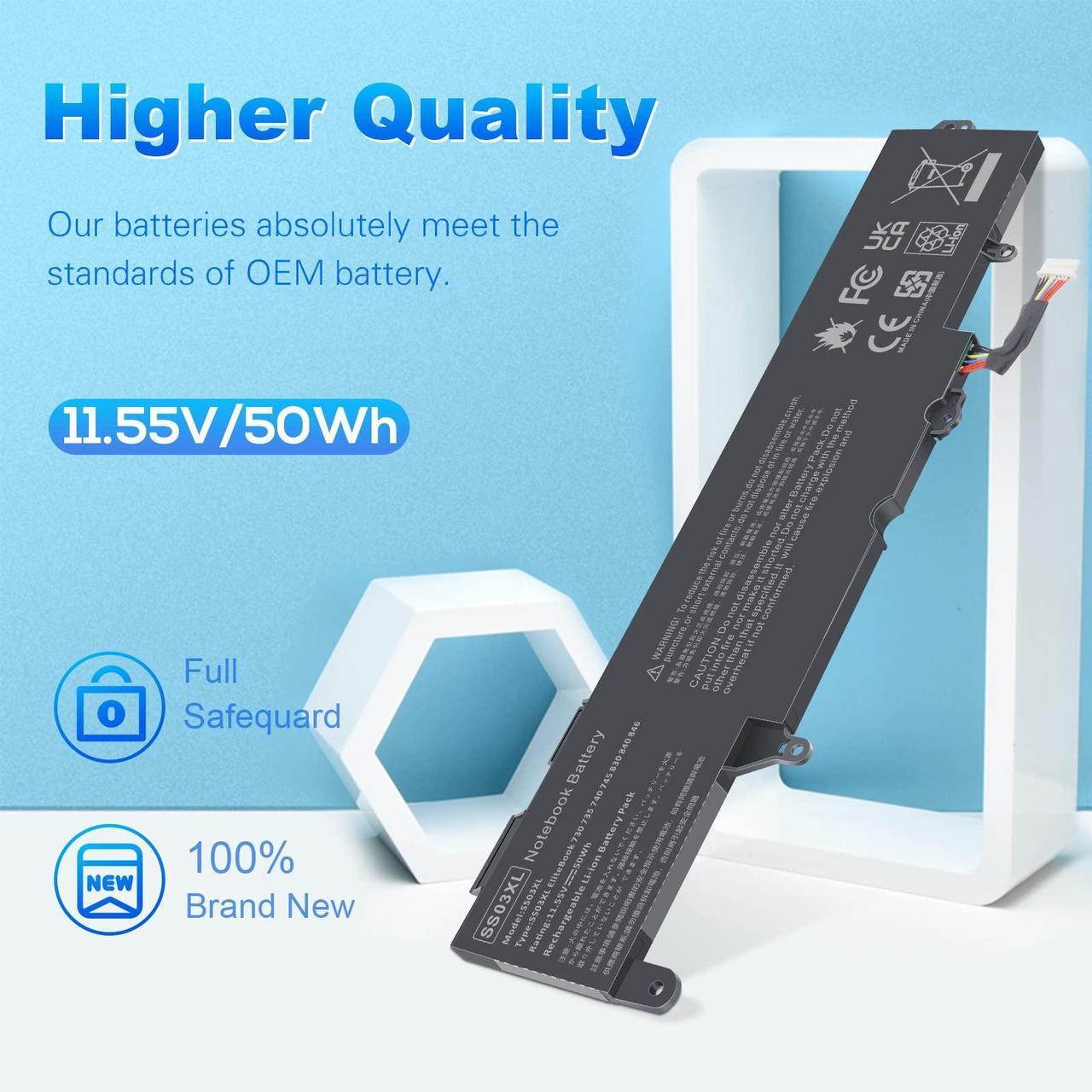 Alt view image 4 of 5 - SS03XL 933321-855 Battery for Hp EliteBook 840 g5 g6,EliteBook 730 735 740 745 830 836 840 846 G5 G5 ZBook 14U G5 G6 Series SS03050XL-PL 932823-171 HSN-113C-4 932823-421 HSN-112C HSTNN-IB8C