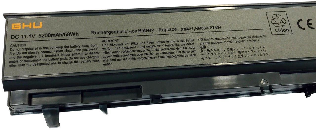 Alt view image 3 of 5 - GHU New Battery 58 WHR 6-Cell 4M529 PT434 KY265 Compatible with Dell Latitude E6400 E6410 e6500 e6510 Precision m4500 m4400 Fit PN 4n369 nm631 FU444 FU441 FU571 W1193 F8TTW KY266 KY470