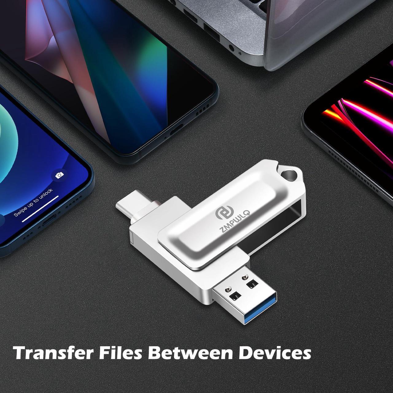 Alt view image 4 of 5 - Photo Stick 128GB for iPhone 15 & iPhone 16 | Flash Drive USB C Memory Stick iPhone USB Storage for iPhone 15&iPhone 16, iPad, Android, PC | Photo, Video, Contacts Backup,External Storage Thumb Drive