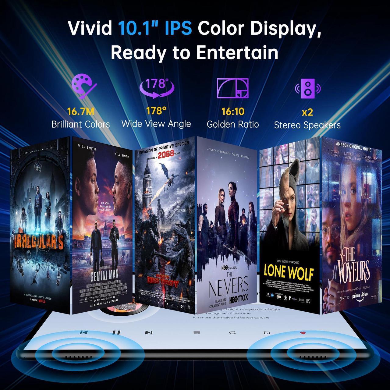 Alt view image 5 of 5 - Android 14 Tablet with Sim Card Slot Unlocked Cellular Tablets 10GB+32GB Tablet with Protective Case 10 inch Tablet with GPS 2.0GHz Processor 8MP Camera and 1TB TF Expandable 2.4G/5G WiFi BT5.0