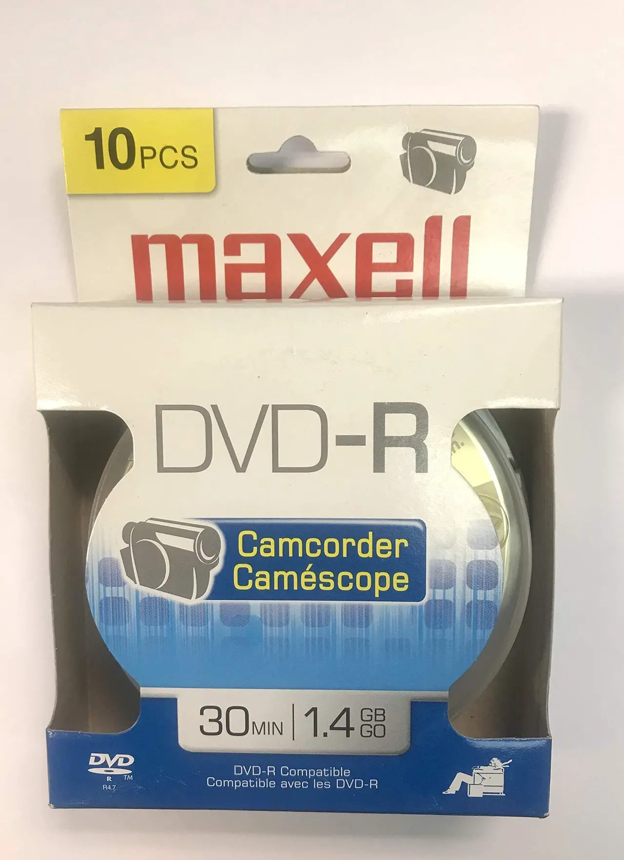 Main image of Maxell 10-Pack 8cm Camcorder DVD-R Discs, 30 Min, 1.4 GB Each