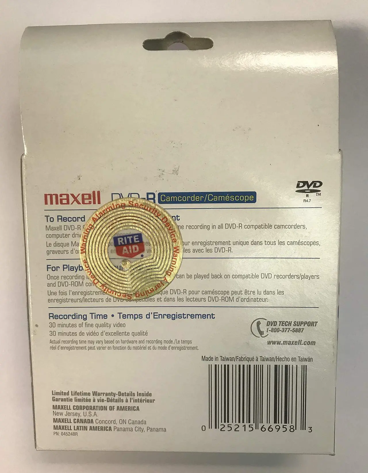 Alt view image 2 of 2 - Maxell 10-Pack 8cm Camcorder DVD-R Discs, 30 Min, 1.4 GB Each