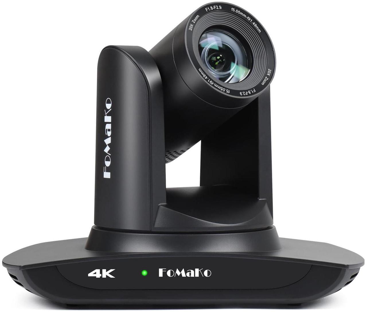 Main image of FoMaKo 4K PTZ Camera HDMI, AI Auto-Tracking, 4K 20X Optical Zoom, USB3.0 LAN HDMI PTZ Camera 4K for Church Worship Education Conference Events, K20UH