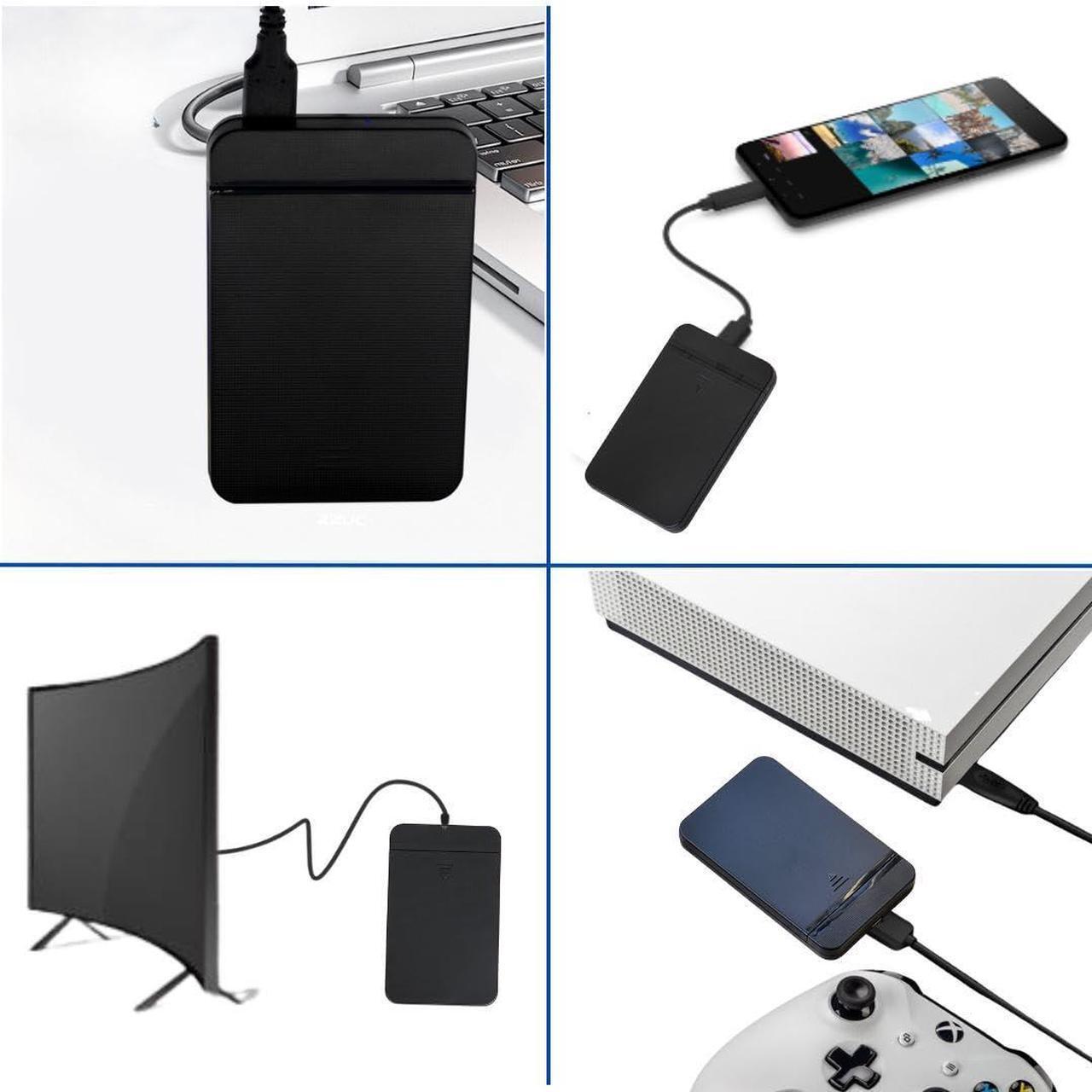 Alt view image 3 of 5 - ezekers Portable 500GB External Hard Drive HDD -- USB 3.0 & USB C for PC, Mac, PlayStation, Phone (Andriod and iPhone 15/16) & Xbox - Ultra Fast