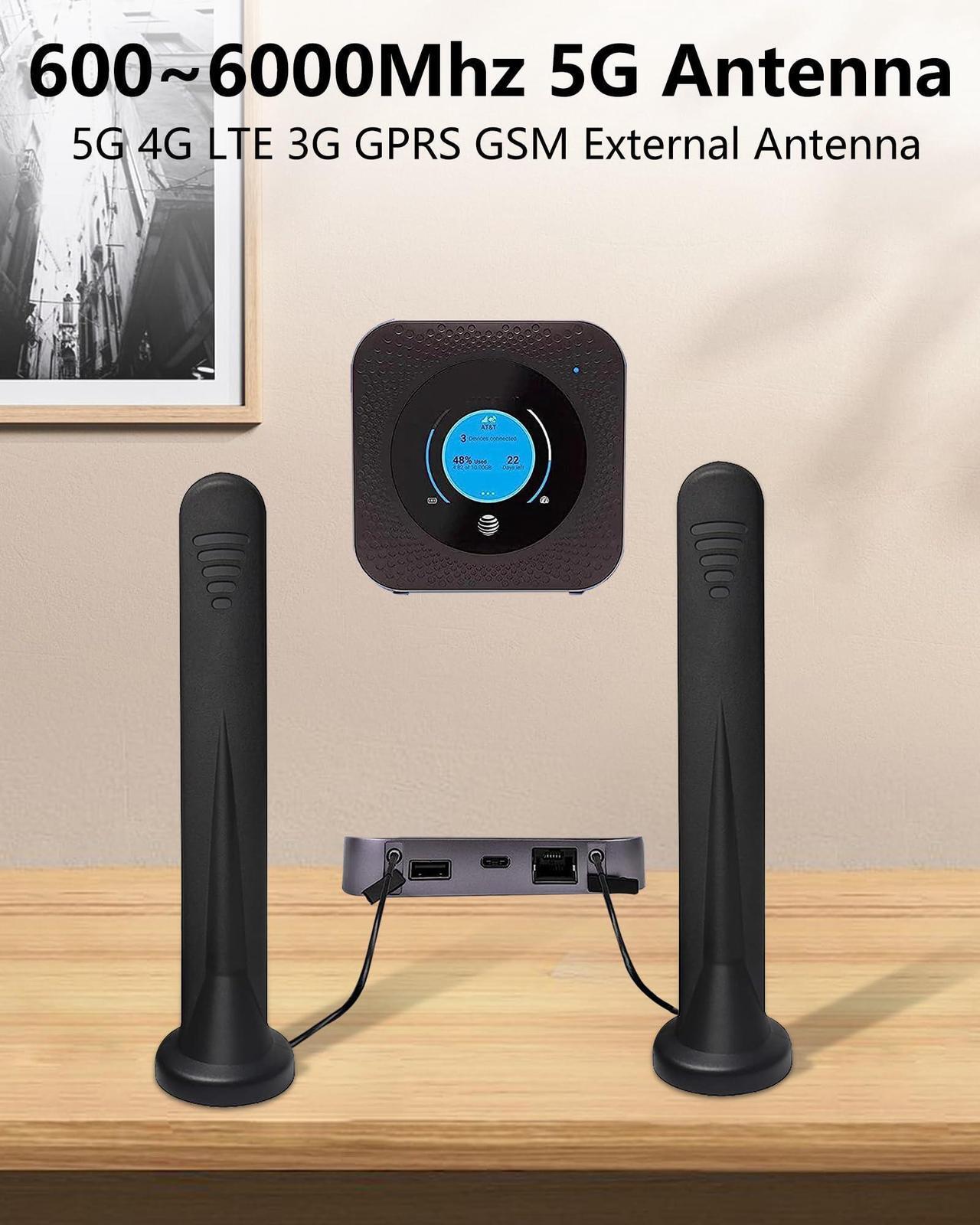 Alt view image 2 of 5 - TS9 Antenna, 12dBi External 5G 4G LTE GSM Magnetic Base Antenna,Compatible with Netgear AT&T Nighthawk M6 MR6110 MR6500 M5 MR5100 MR5200 M1 MR1100 LB2120 Hotspots Router 2 Pack