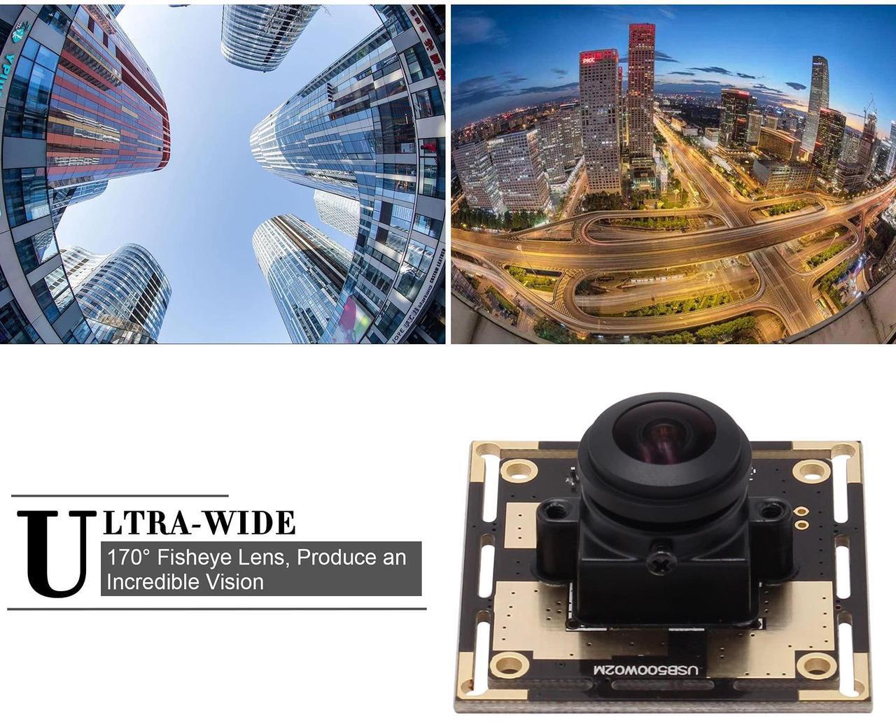 Alt view image 3 of 5 - SVPRO 170 Degree Wide Angle 5 Megapixel Fisheye Lens USB Webcam Camera Module for Portable Video System