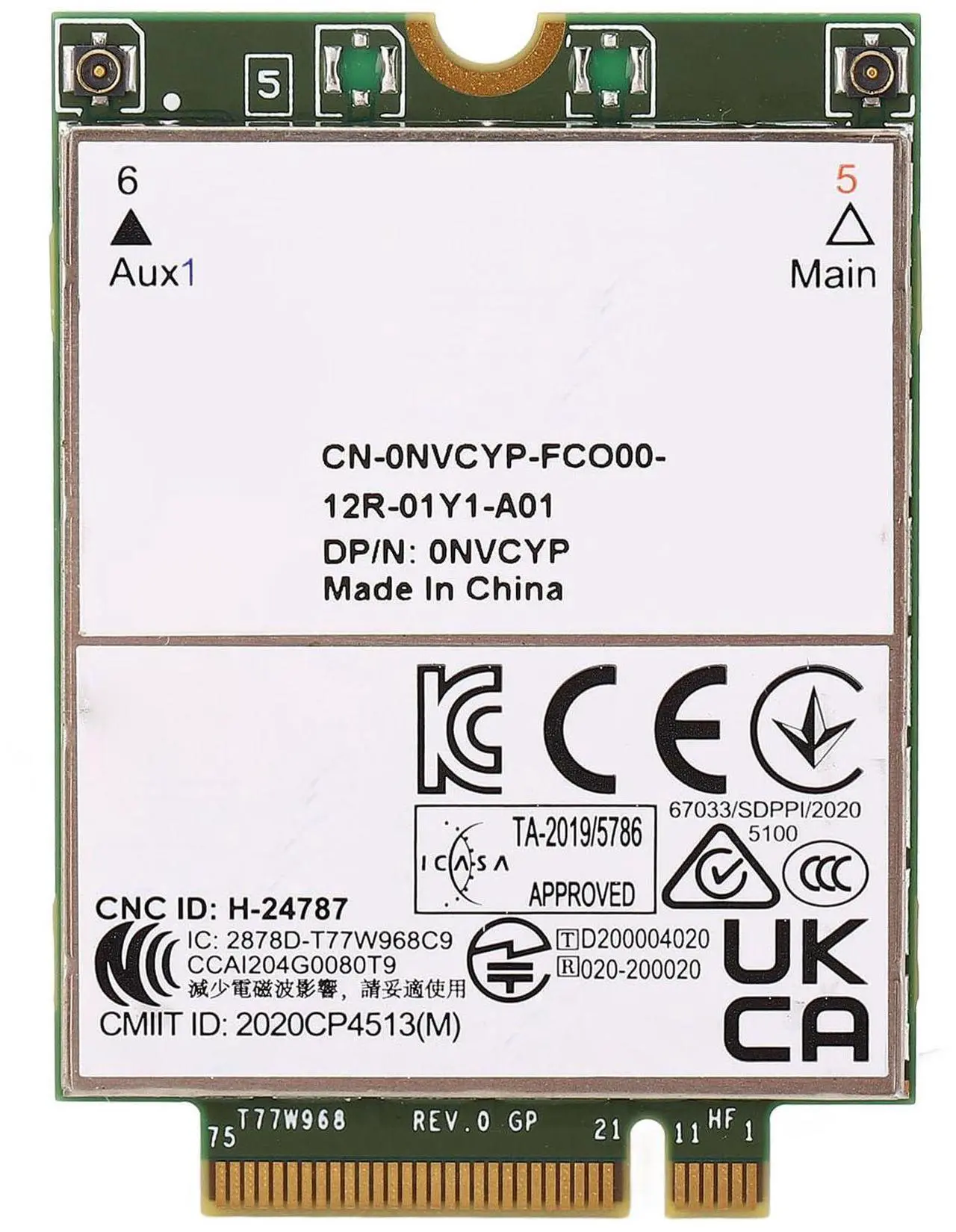 Main image of T77W968 Card, 3G 4G 5G WWAN GPS Network Card, FDD LTE TDD LTE 4G Laptop Module