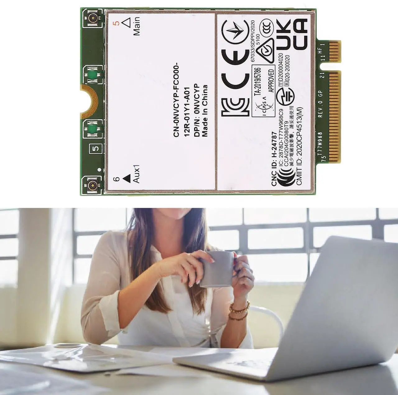 Alt view image 4 of 5 - T77W968 Card, 3G 4G 5G WWAN GPS Network Card, FDD LTE TDD LTE 4G Laptop Module