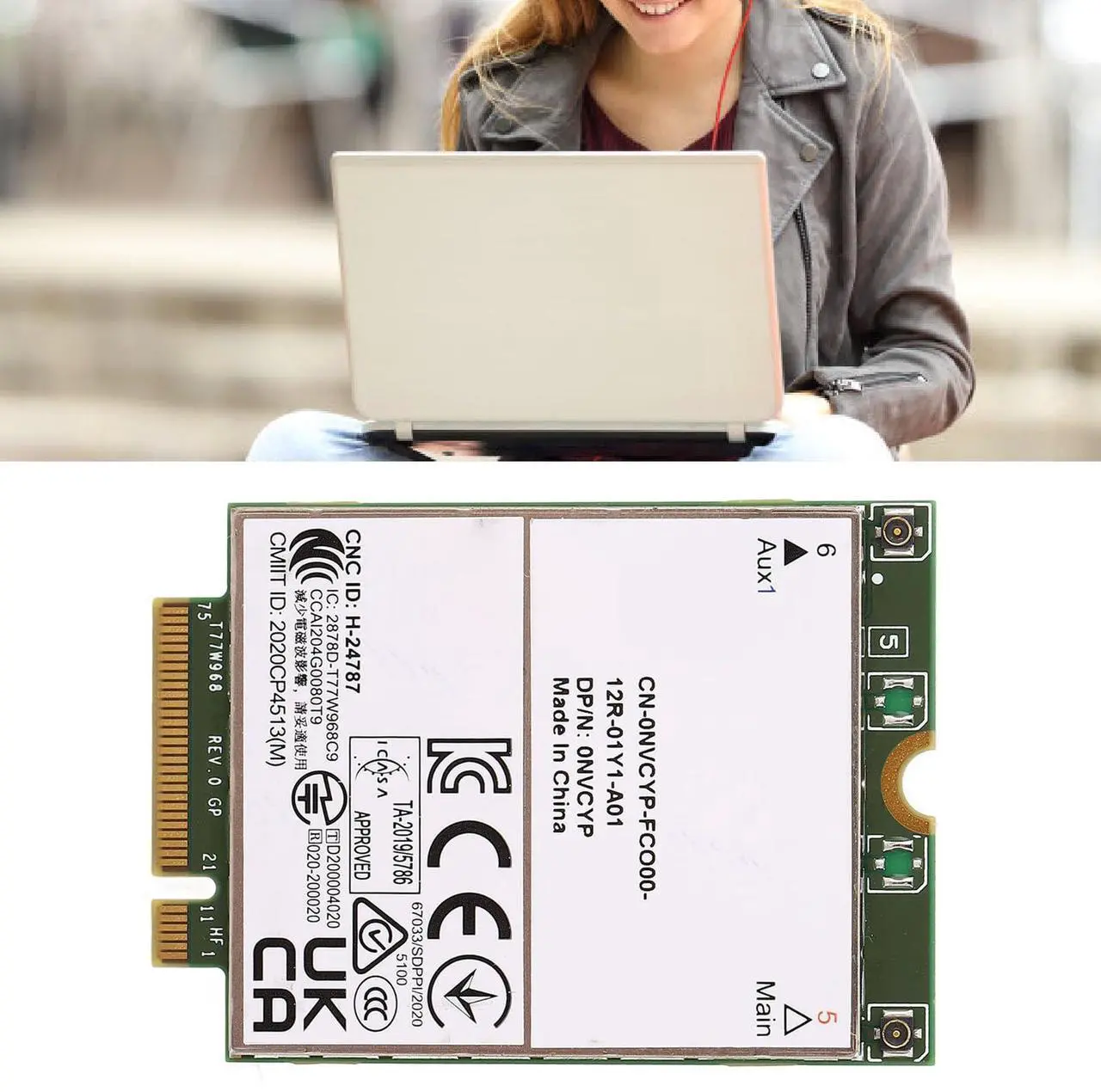 Alt view image 5 of 5 - T77W968 Card, 3G 4G 5G WWAN GPS Network Card, FDD LTE TDD LTE 4G Laptop Module