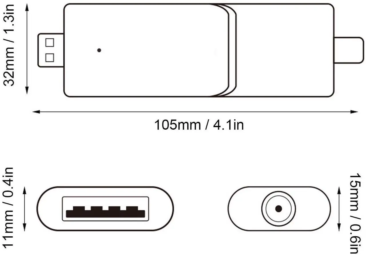 Alt view image 5 of 5 - USB TV Tuner, ATSC TV Tuner, HDTV Mate Tuner Stick Portable Detect and Search for ATSC3.0 for Camping and Outdoor Activities,Watching TV