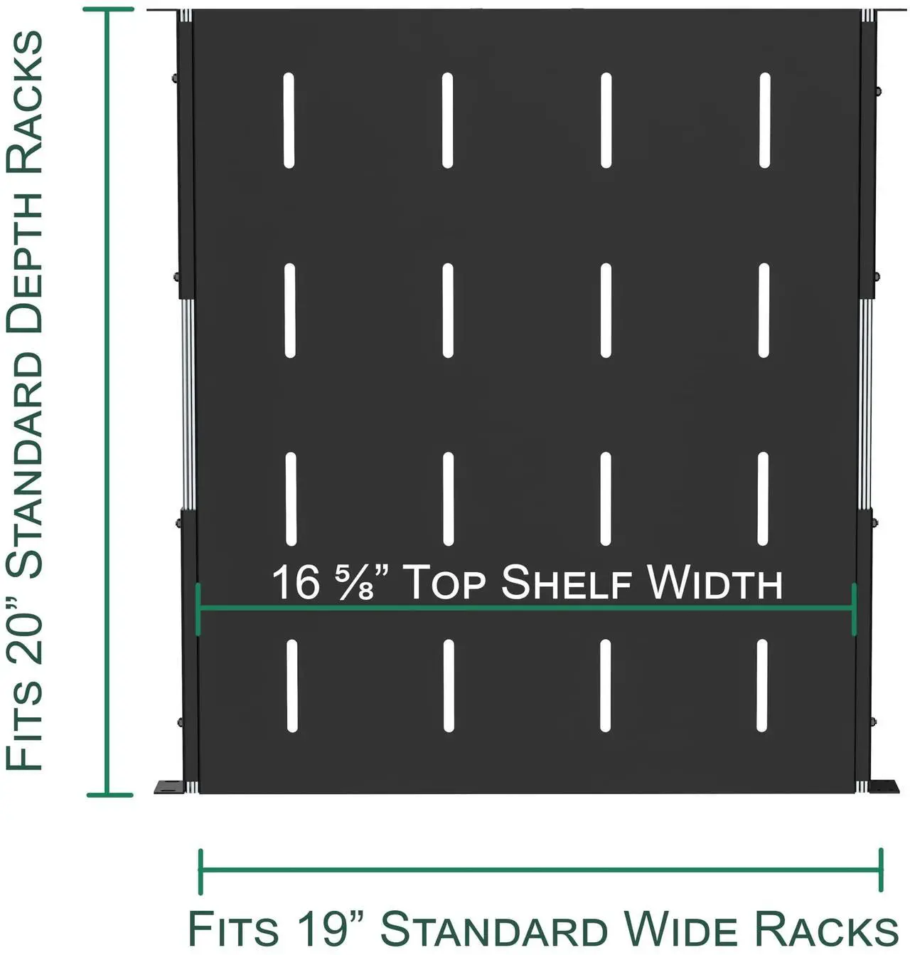 Alt view image 3 of 5 - ynVISION.DESIGN 1U Server Rack Mountable Slide Out Shelf with Handle | Extends from 20" to 35"