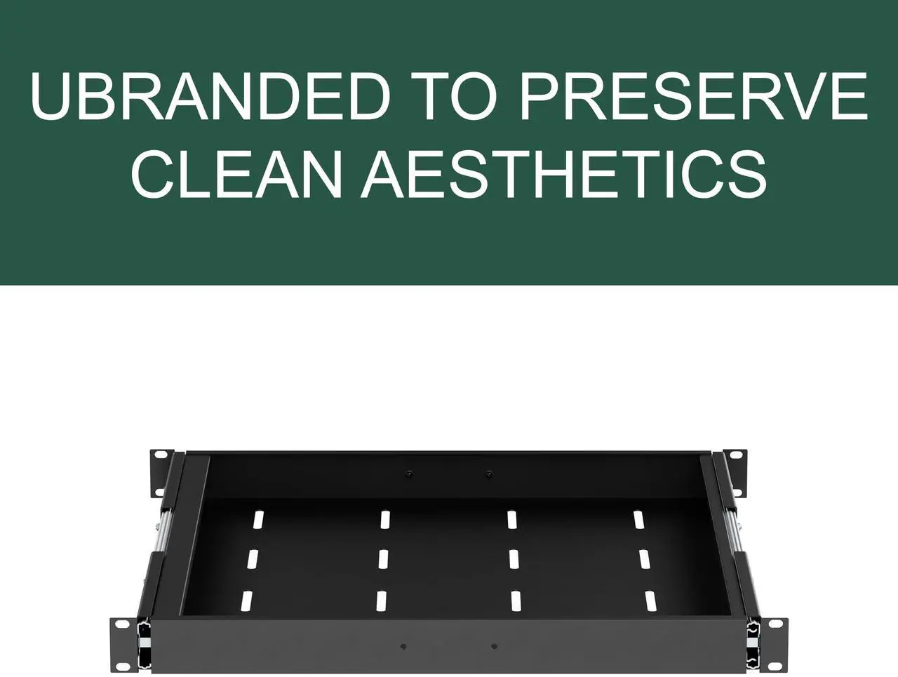 Alt view image 4 of 5 - ynVISION.DESIGN 1U Server Rack Mountable Slide Out Shelf with Handle | Extends from 20" to 35"