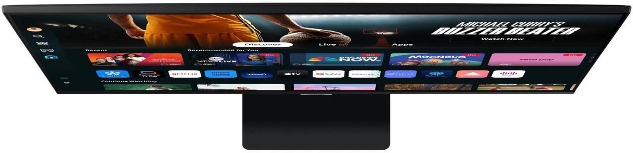 Alt view image 3 of 5 - SAMSUNG 43-Inch M7 (M70D) Series 4K UHD Smart Monitor, Speakers, HDR10, USB-C, Multiple Ports, Gaming Hub, SolarCell Remote, Vision Accessibility Tools, LS43DM702UNXGO, 2024, Black