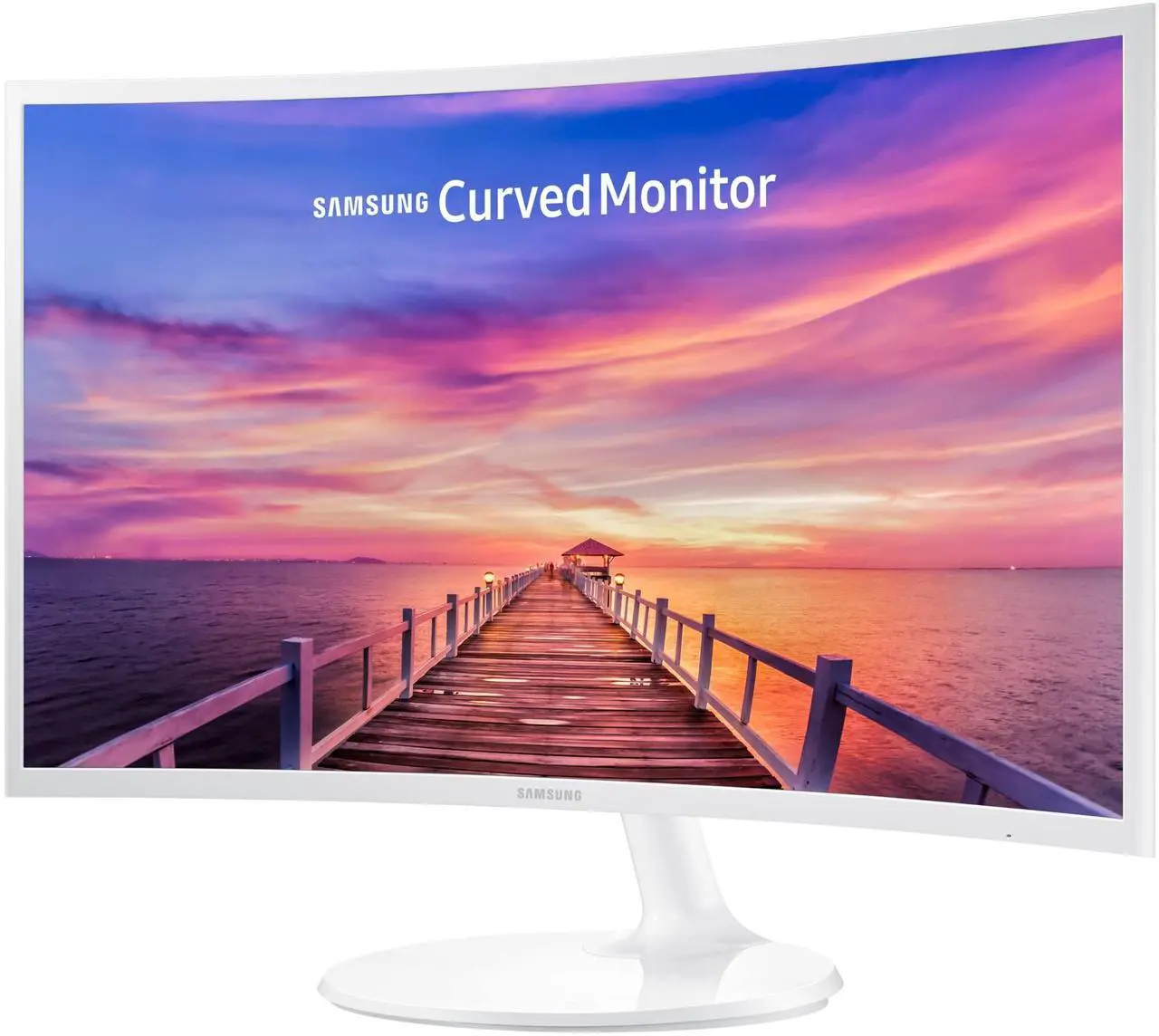 Alt view image 3 of 5 - SAMSUNG 27" CF391 Curved FHD 1080P LED Monitor, White - 1800R Curvature, Full HD 1920 x 1080 Resolution, 16:9 Aspect Ratio, 4 ms Response Time, 3000:1 Static Contrast Ratio, VGA HDMI Inputs
