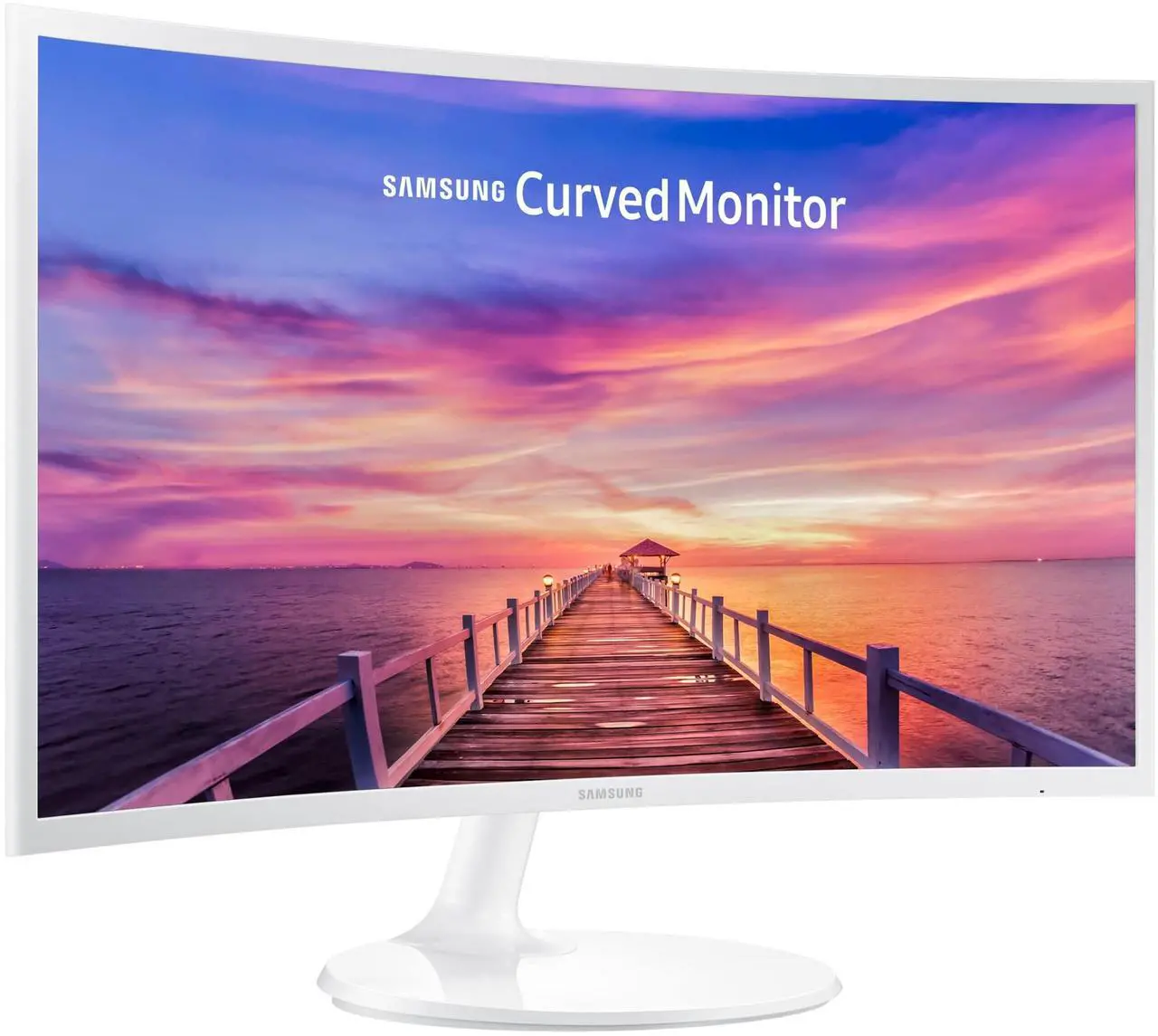 Alt view image 2 of 5 - SAMSUNG 27" CF391 Curved FHD 1080P LED Monitor, White - 1800R Curvature, Full HD 1920 x 1080 Resolution, 16:9 Aspect Ratio, 4 ms Response Time, 3000:1 Static Contrast Ratio, VGA HDMI Inputs