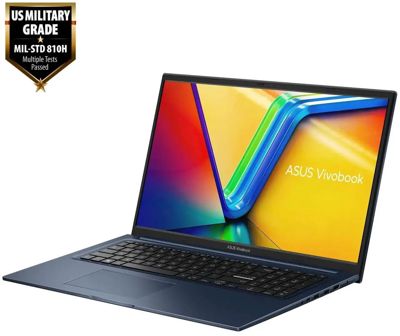 Alt view image 2 of 5 - ASUS Vivobook 17 Personal Laptop, 2024, 17.3" 1920 x 1080 IPS, Intel-6 Core i3-1215U, Intel UHD Graphics, 8GB DDR4, 512GB SSD, Win11 Pro, Wi-Fi 6E, BT 5.1, 720p HD Camera, Quiet Blue