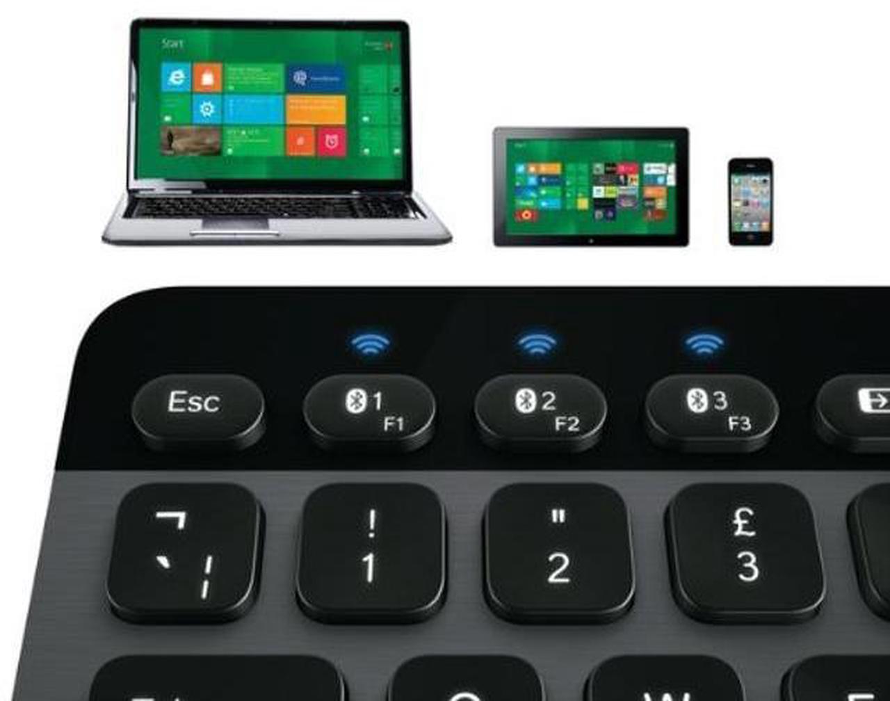 Alt view image 3 of 4 - Logitech Bluetooth Illuminated Keyboard K810