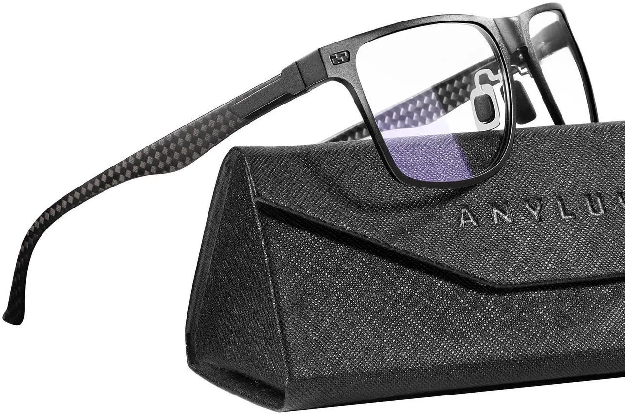 Main image of ANYLUV Al-Mg Metal Blue Light Glasses + Carbon Fiber Temple Glasses