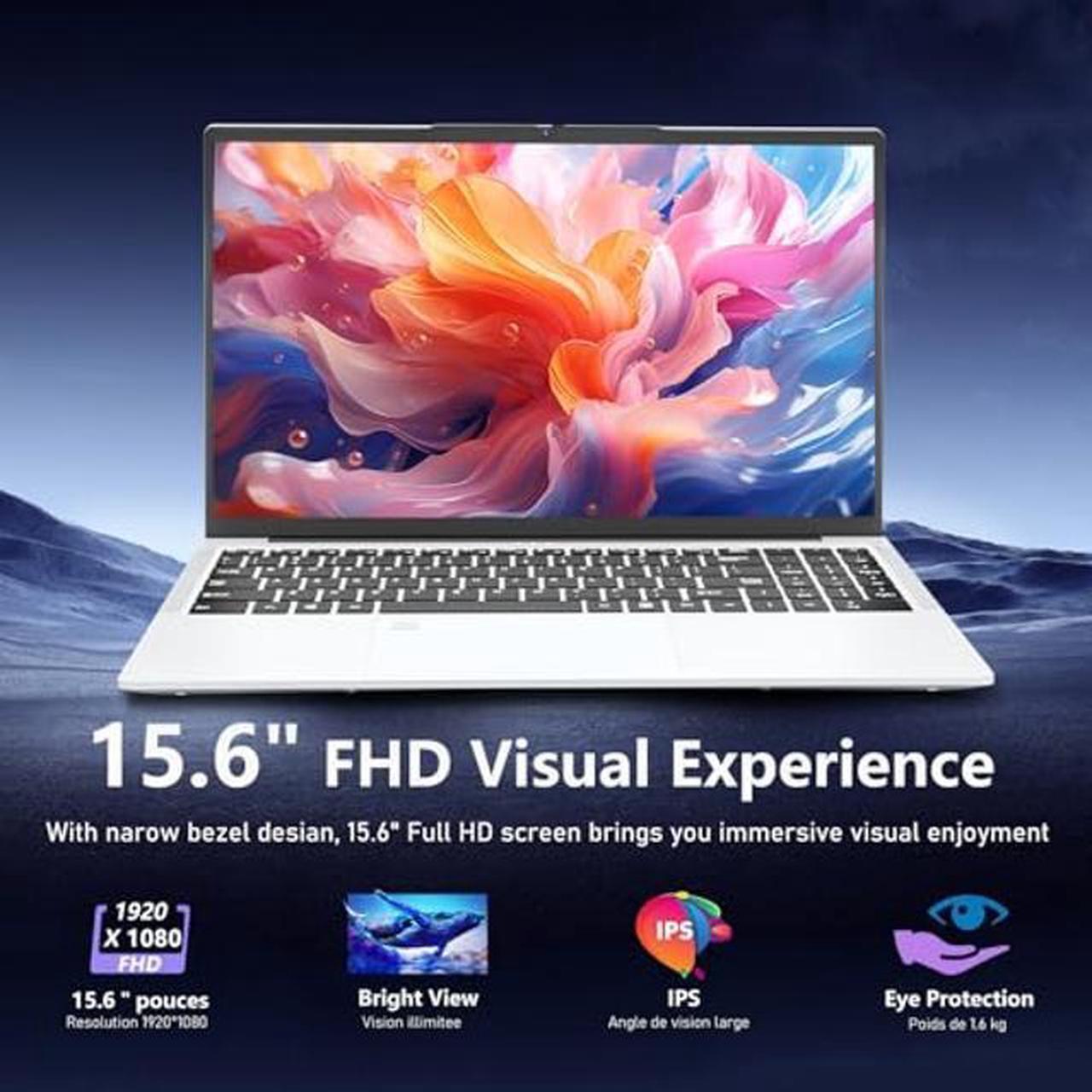 Alt view image 3 of 5 - Laptop i7 1195G7, 15.6 Inch Laptop Computer, Gaming Laptops, 32GB RAM 1TB SSD FHD 1920 * 1080 Display, Fingerprint Unlock Backlit Keyboard WiFi RJ45 HDMI 180 Angle Opening Traditional Laptop Computers