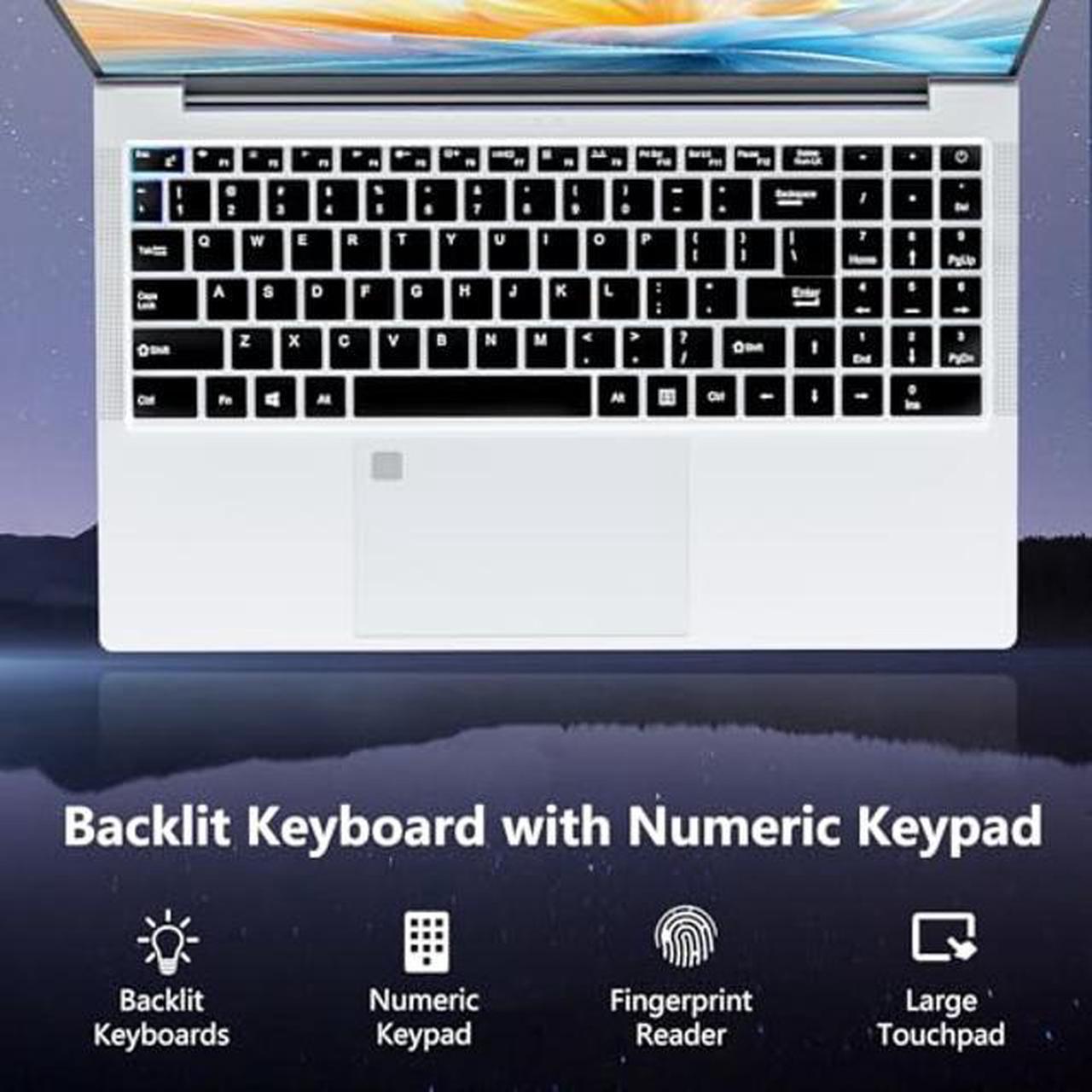 Alt view image 5 of 5 - Laptop i7 1195G7, 15.6 Inch Laptop Computer, Gaming Laptops, 32GB RAM 1TB SSD FHD 1920 * 1080 Display, Fingerprint Unlock Backlit Keyboard WiFi RJ45 HDMI 180 Angle Opening Traditional Laptop Computers