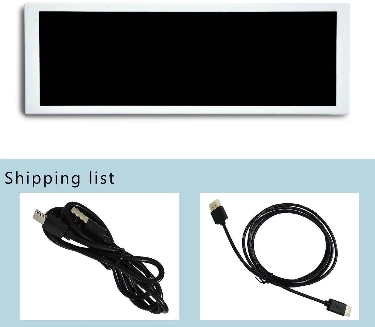 Alt view image 5 of 5 - VSDISPLAY 7.84 Inch 1280x400 IPS Mini Monitor Stretched Bar LCD Display with White Case as PC/Computer/Laptop Speed Temperature AIDA64 CPU GPU Monitoring Secondary Screen