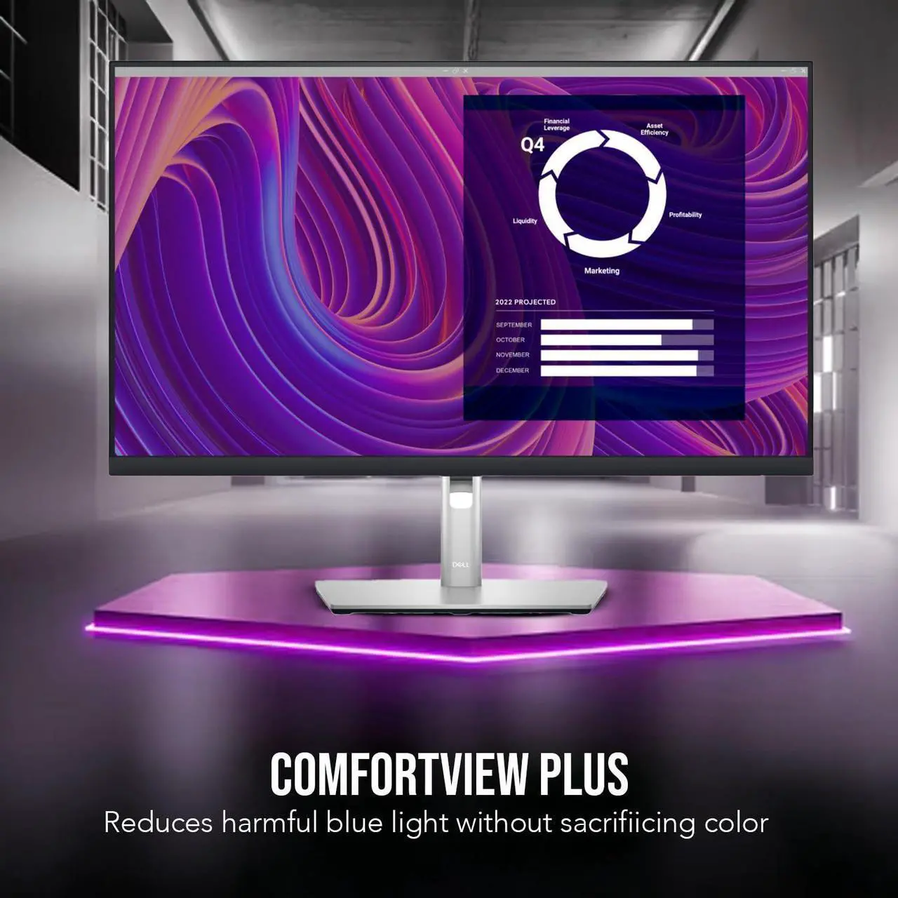 Alt view image 3 of 5 - Dell P2723D 27-Inch QHD 1440p LED-Backlit LCD Monitor with IPS Panel and Anti-Glare Coating (Black) Bundle with 4-Port USB 3.0 Hub, HDMI Cable (Silver), and Screen Cleaner (Large Bottle) (4 Items)