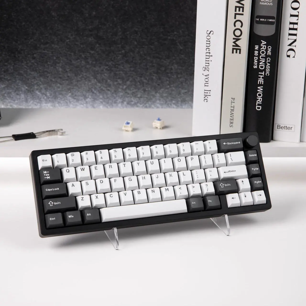 Alt view image 5 of 5 - EPOMAKER Galaxy65 Wireless QMK/VIA Mechanical Keyboard, Ball-Catch Anodized Aluminum Custom Keyboard, Pre-Lubed Hot-Swappable Switch, RGB Backlit, Rotary Knob, 2.4Ghz/BT/Type-C (Black)