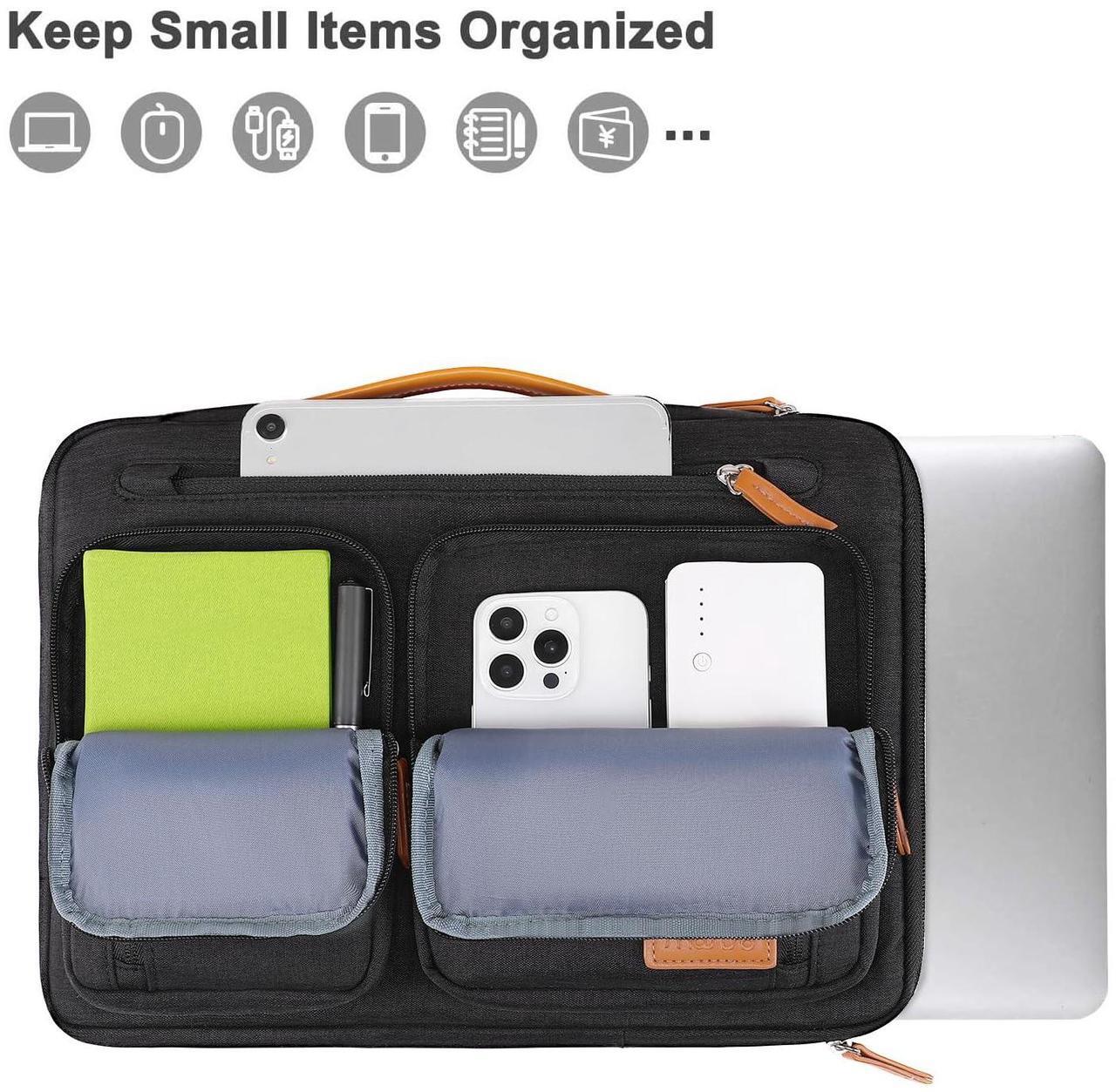 Alt view image 2 of 5 - MOSISO 360 Protective Laptop Case 15.6 inch, 15-16 inch Laptop Sleeve Compatible with MacBook Pro 16, HP, Acer, Dell, Lenovo, ASUS, Side Open Carrying Computer Bag with 5 Accessory Pockets&Belt, Black