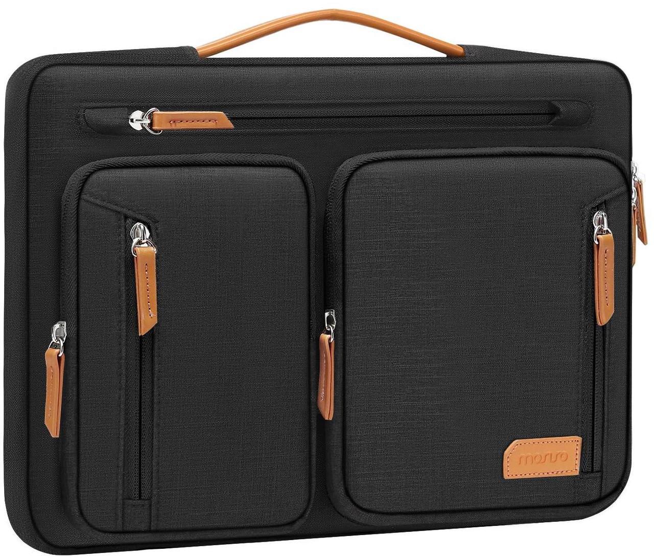 Main image of MOSISO 360 Protective Laptop Case 15.6 inch, 15-16 inch Laptop Sleeve Compatible with MacBook Pro 16, HP, Acer, Dell, Lenovo, ASUS, Side Open Carrying Computer Bag with 5 Accessory Pockets&Belt, Black
