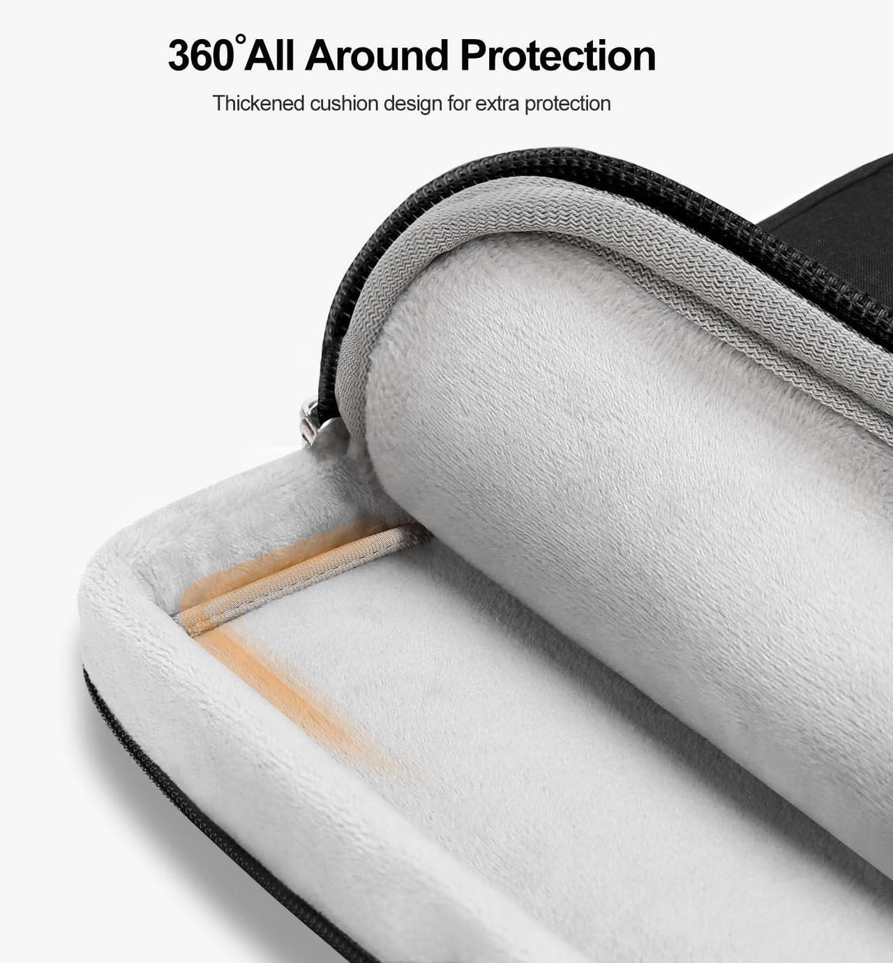 Alt view image 3 of 5 - MOSISO 360 Protective Laptop Case 15.6 inch, 15-16 inch Laptop Sleeve Compatible with MacBook Pro 16, HP, Acer, Dell, Lenovo, ASUS, Side Open Carrying Computer Bag with 5 Accessory Pockets&Belt, Black