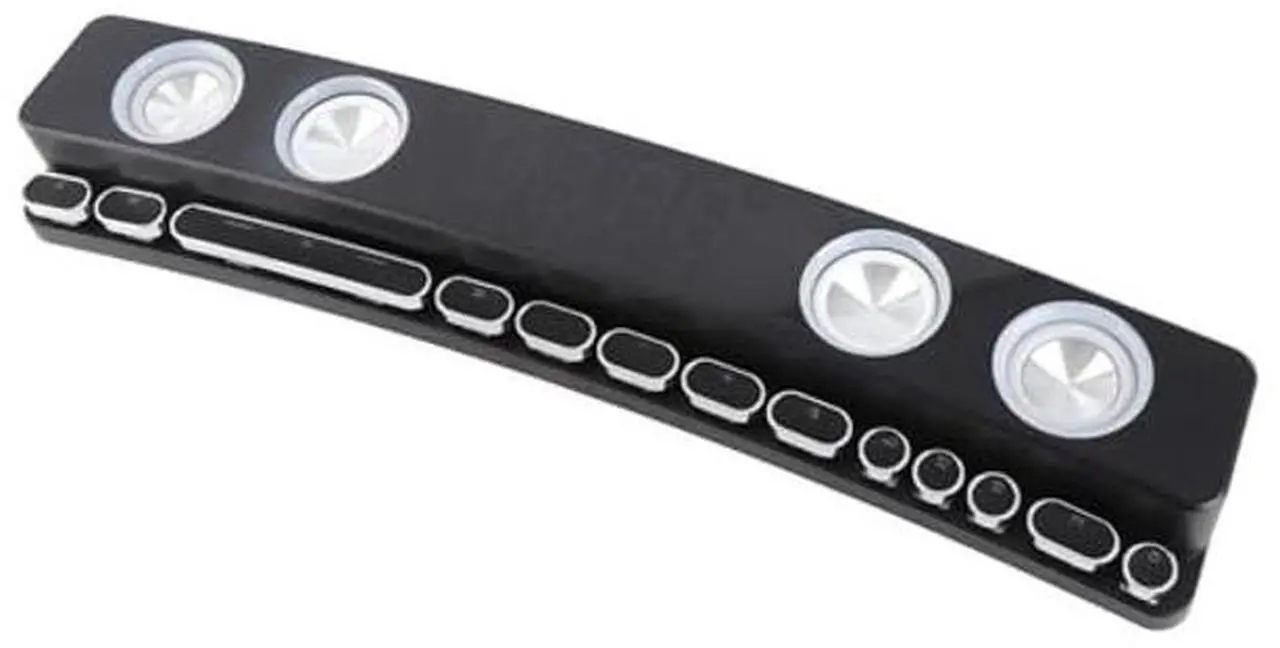 Alt view image 4 of 5 - banapoy Bluetooth Computer Speaker, PC Gaming Speaker Sound with Dynamic RGB Light HiFi Stereo Sound FM Radio Alarm Clock 13 Mechanical Keys for Desktop Monitor Laptop Soundbar