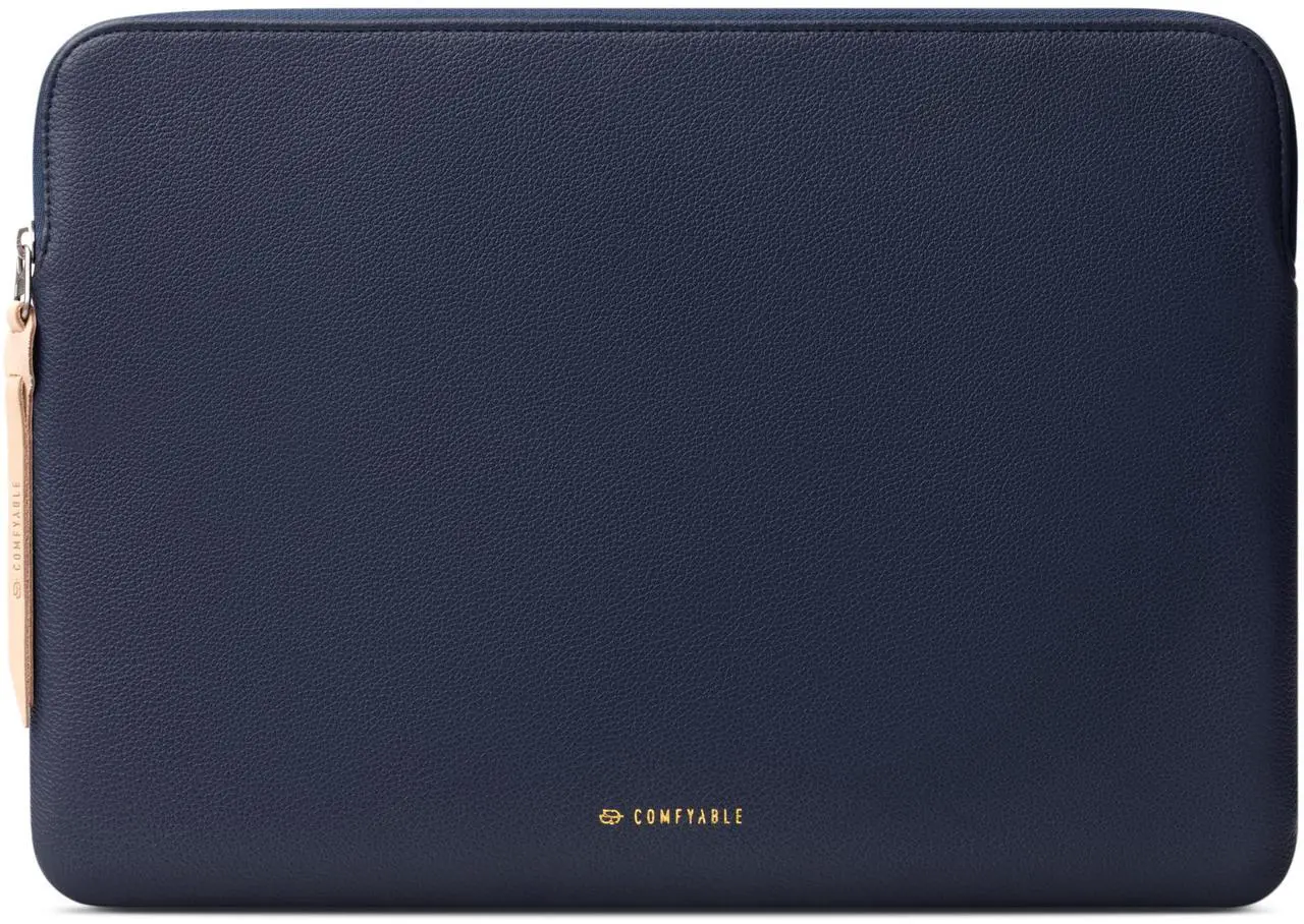 Main image of Comfyable Slim Protective Laptop Sleeve Compatible with 13/13.3/14 Inch MacBook Air & MacBook Pro, Mac Travel Case, Laptop Pouch, Slim PU Leather Cover M4/M3/M2/M1 2025-2021, Blue