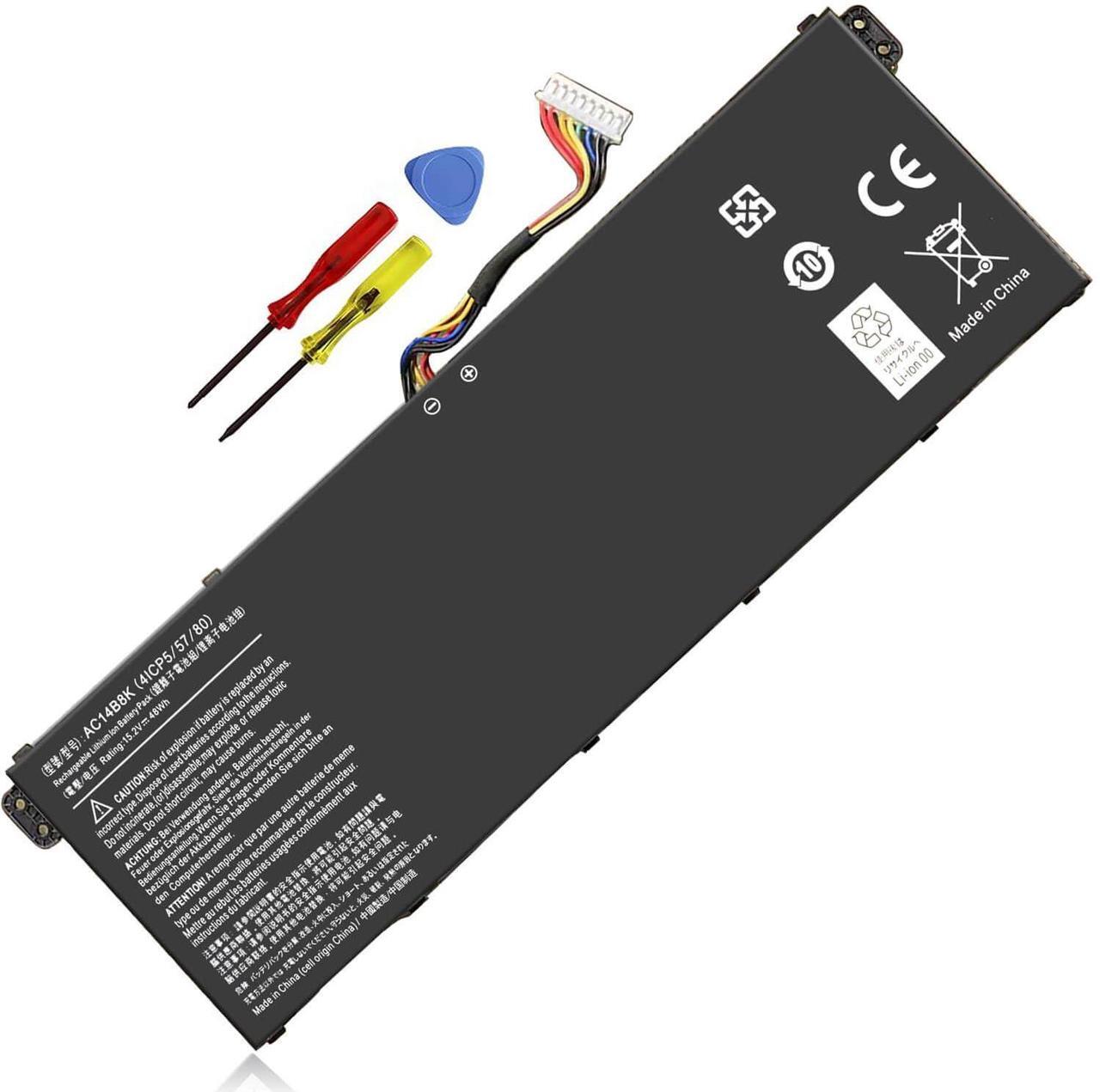 Main image of AC14B8K 4ICP5/57/80 Battery for Acer ASPIRE 5 A515-51 V3-372T R5-571T R7-371 ES1-511 ES1-512 ES1-531 ES1-711-P1UV Nitro 5 AN515-51 Spin SP111-31 Chromebook CB3-531 CB3-531-C4A5 CB5-571 Swift 3 SF314