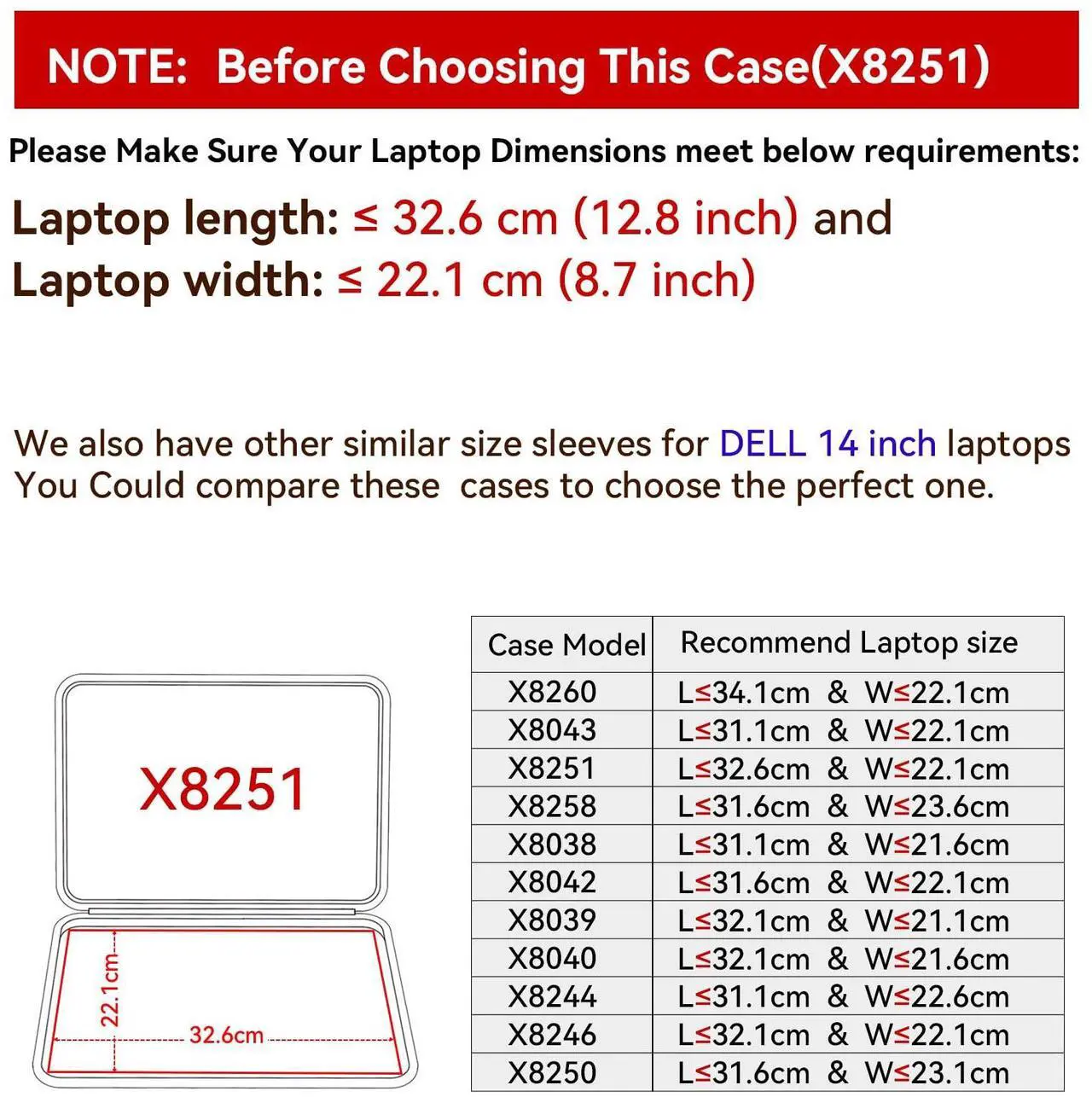 Alt view image 2 of 5 - Smatree Hard EVA Protective Sleeve Case Compatible for 14inch Dell Latitude 3445 Chromebook Laptop, for 14inch Dell New Vostro 14 Laptop Carry Travel Case Waterproof Sleeve (X8251)